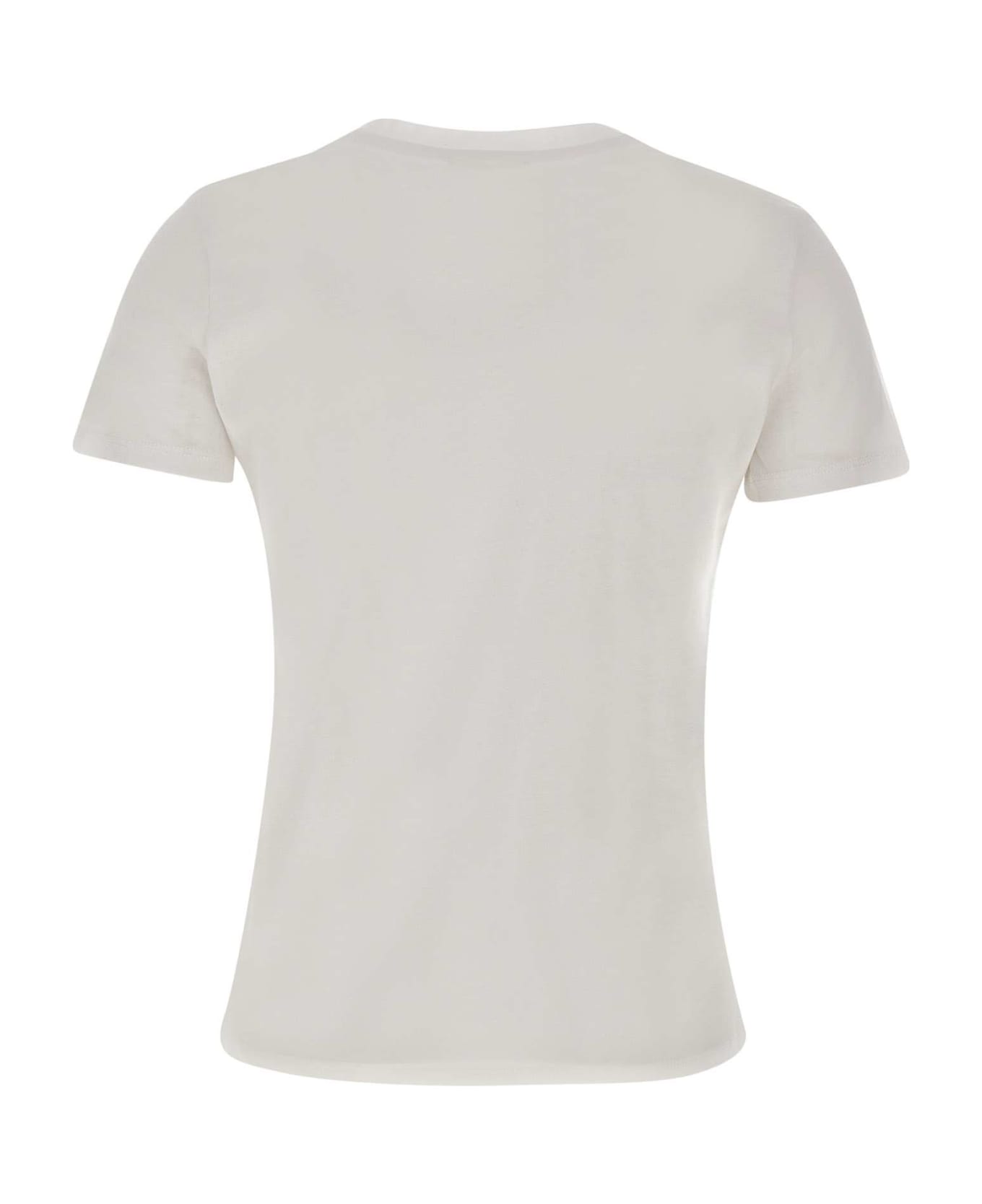 Elisabetta Franchi 'urban' Cotton Jersey T-shirt - GESSO
