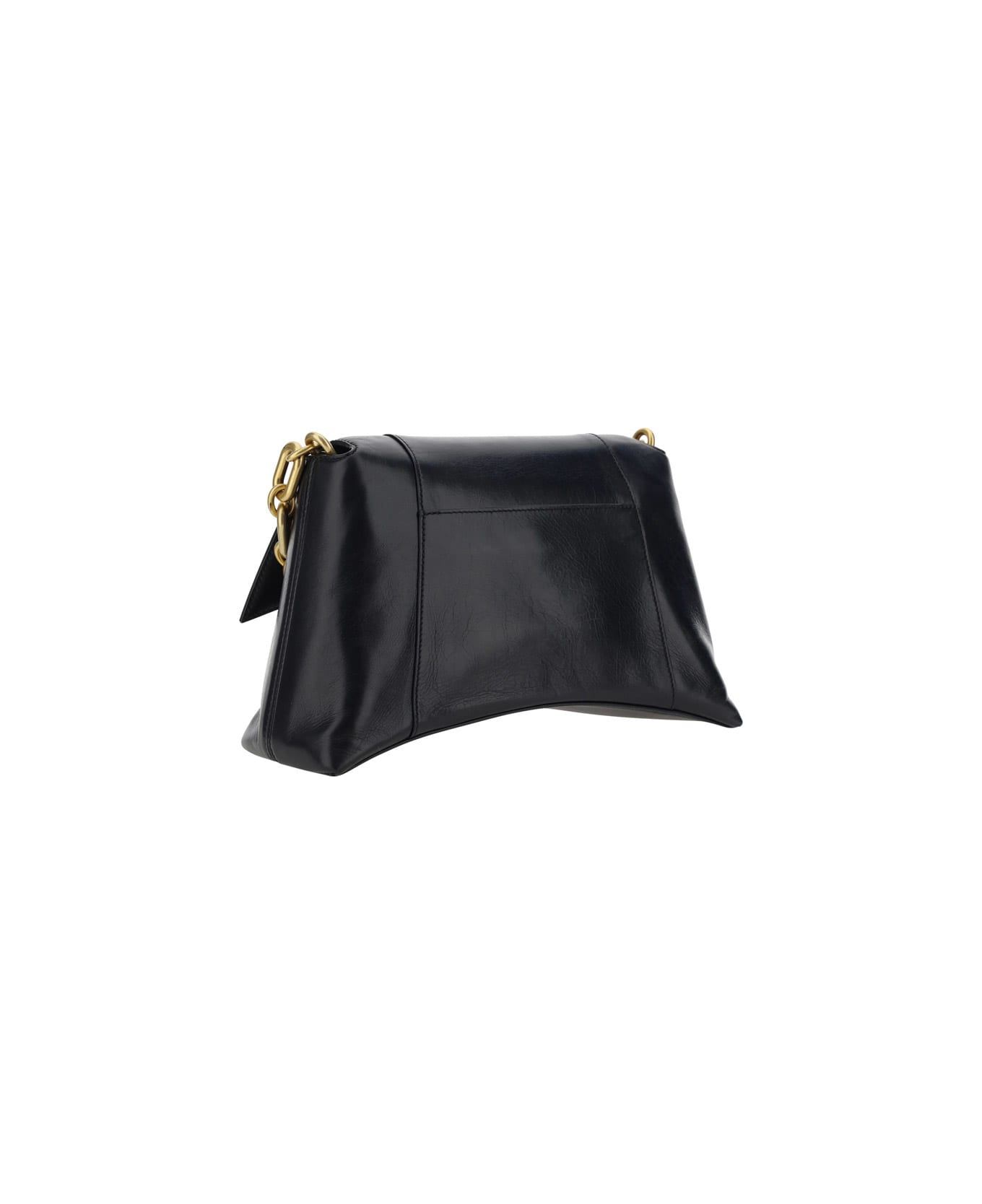 Balenciaga Downtown Shoulder Bag - Black & Black