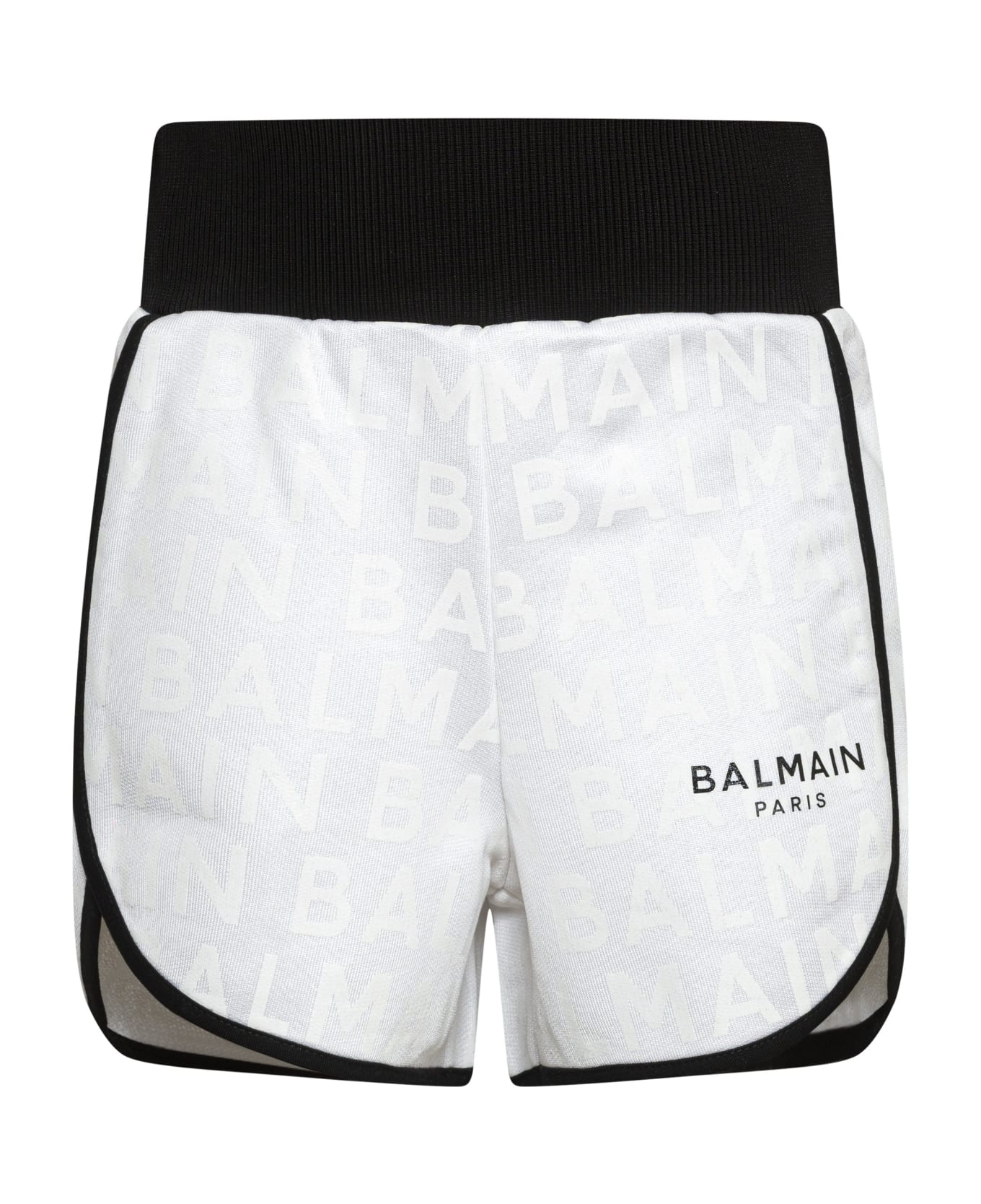 Balmain Shorts Con Logo - White