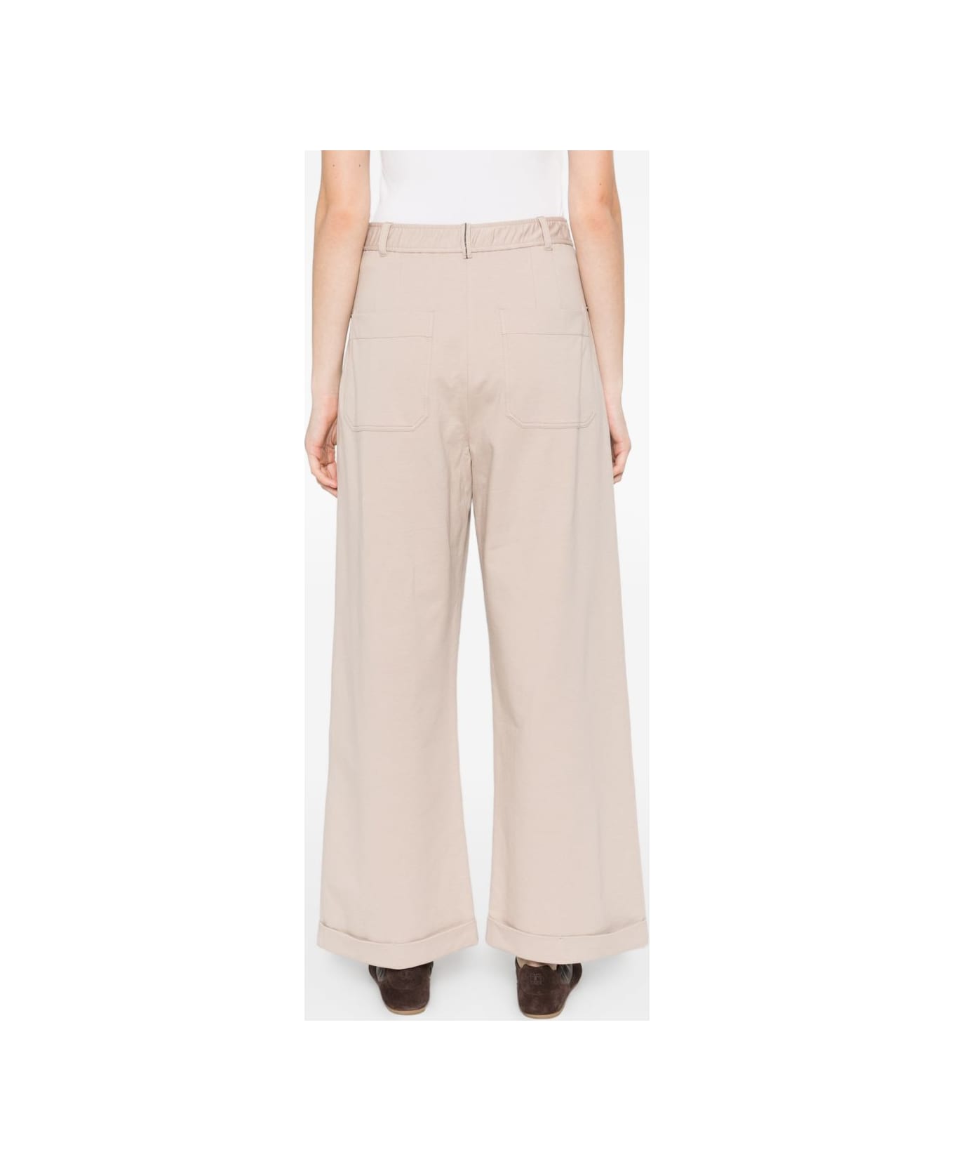 Brunello Cucinelli Cotton Trousers - Beige