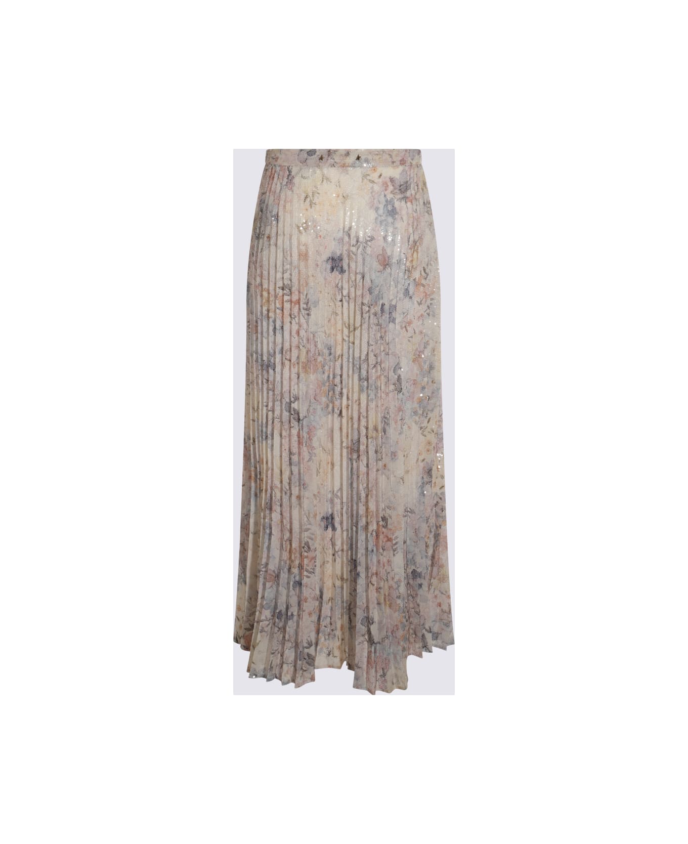 Golden Goose Multicolor Viscose Skirt - PASTEL FLOWERS