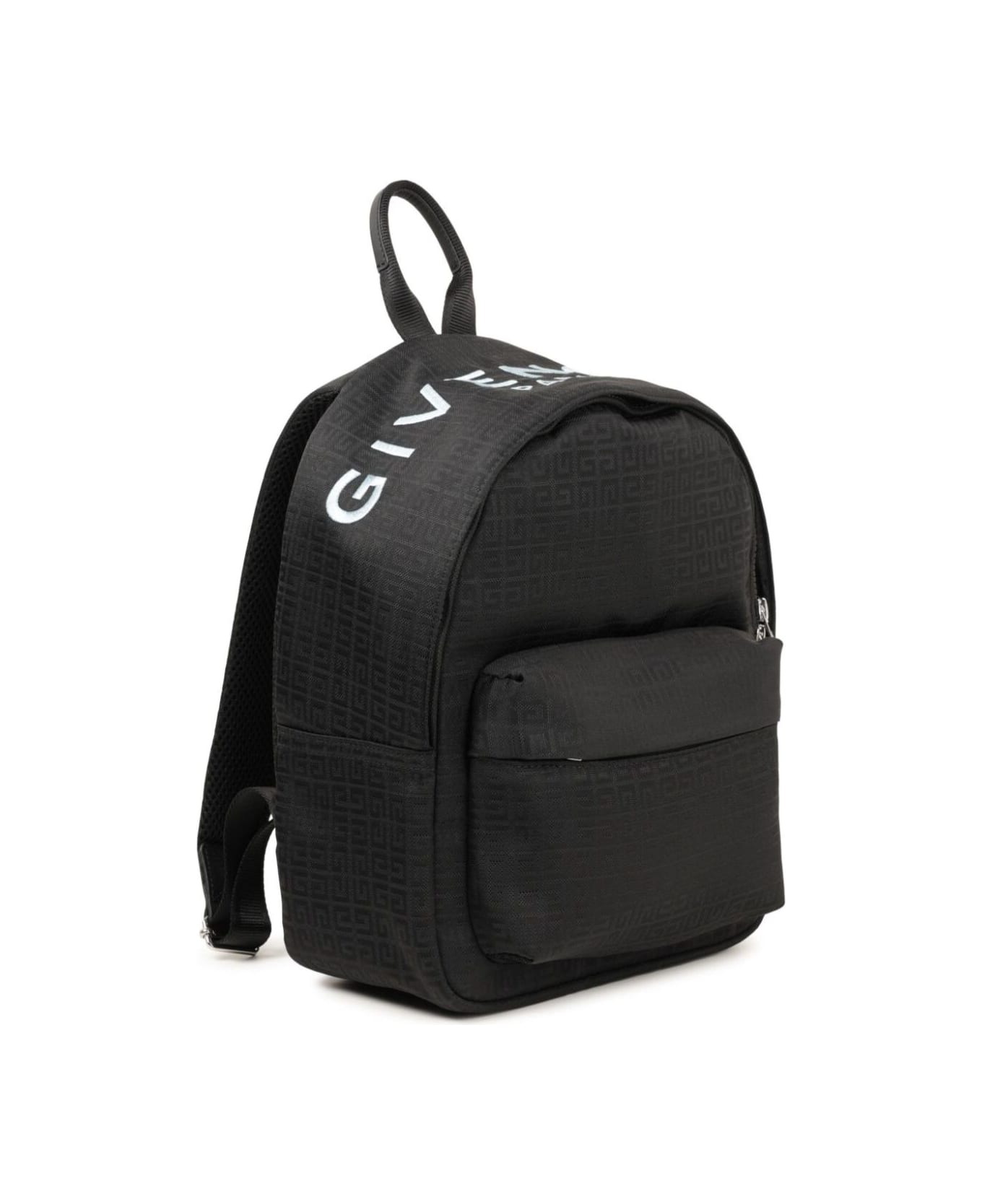 Givenchy Black Backpack With Two Adjustable Shoulder Straps And Maxi Logo Lettering In Tech Fabric Boy - Black