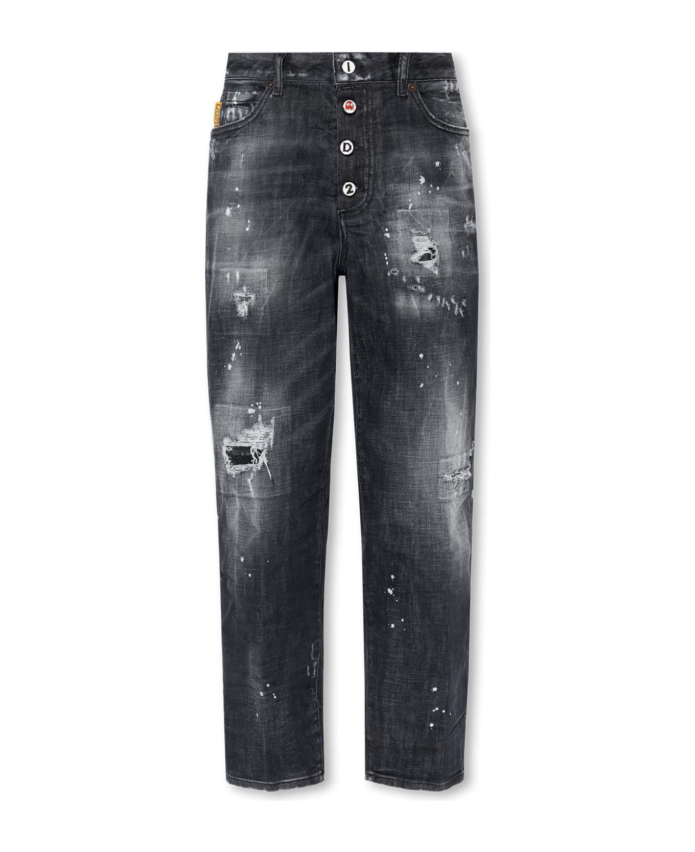 Dsquared2 Paint Splatter Effect Distressed Jeans