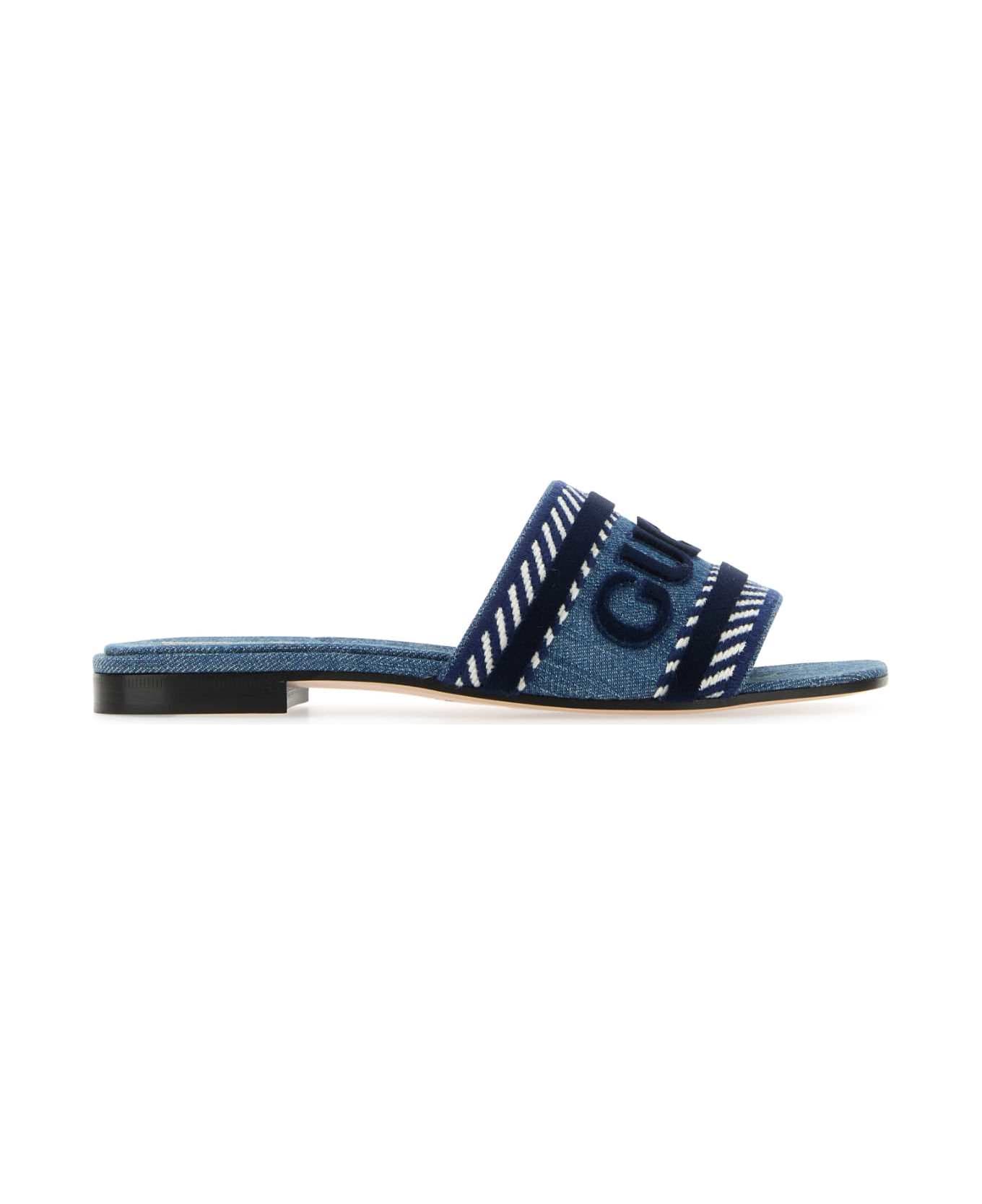Gucci Denim Slippers - LIGHTBLUE