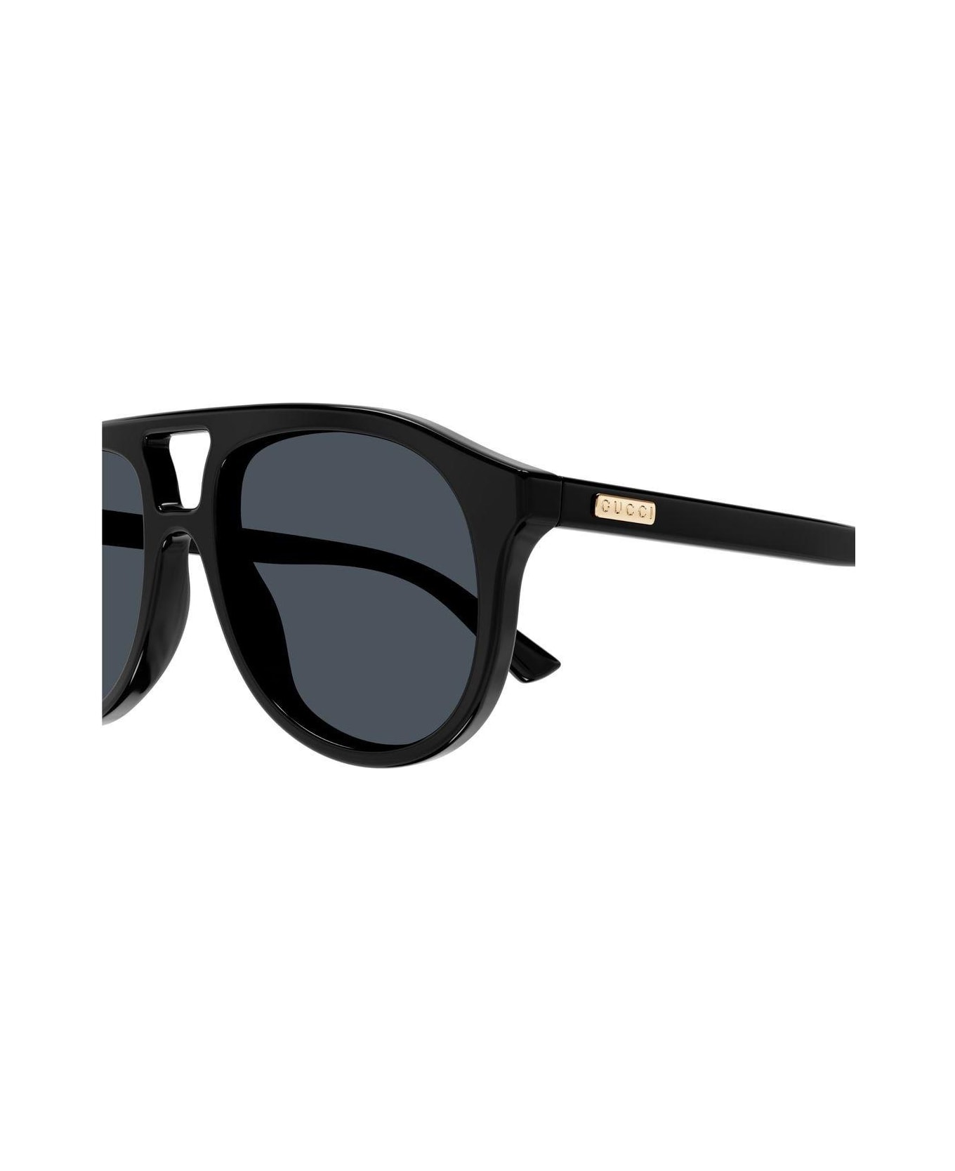 Gucci Eyewear Aviator Frame Sunglasses Sunglasses - 004 BLACK BLACK GREY