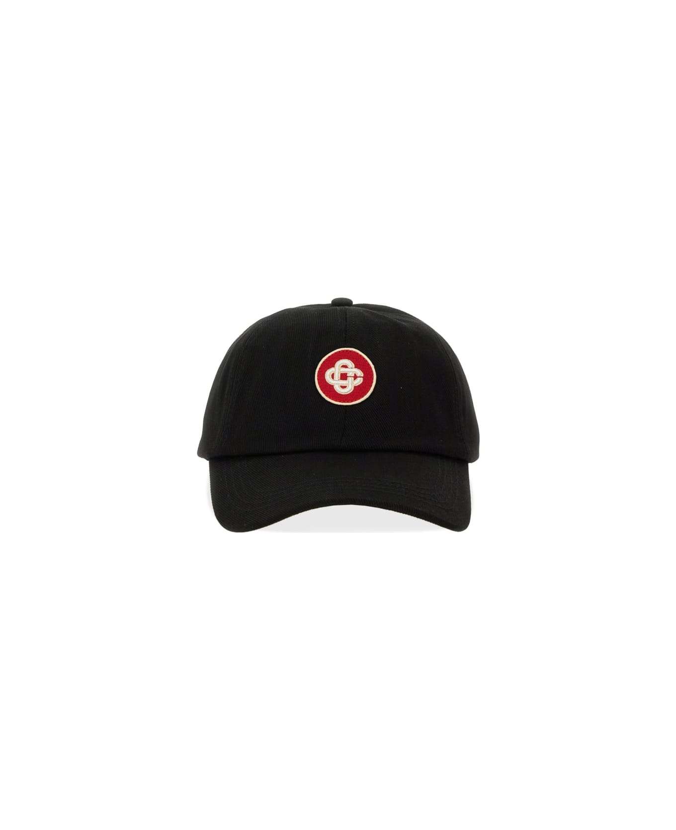 Casablanca Baseball Hat With Logo Patch - BLACK