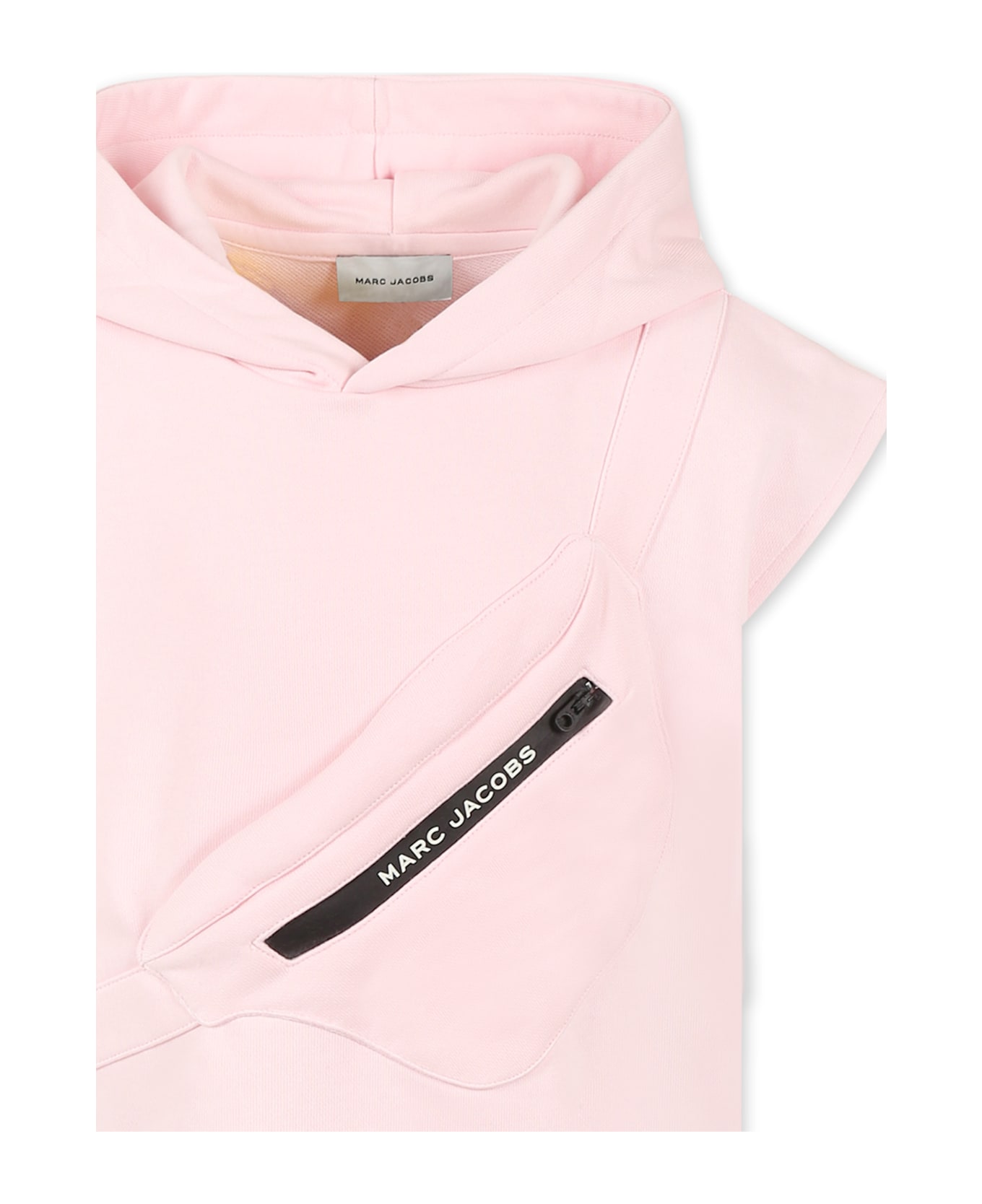 Marc Jacobs Pink Brushed Dress For Girl With Pouch - Pink