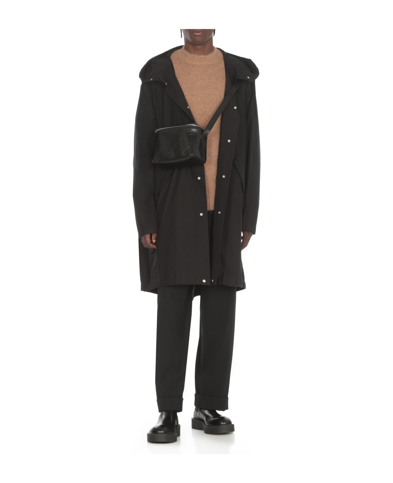 Jil Sander Parka With Logo - Black