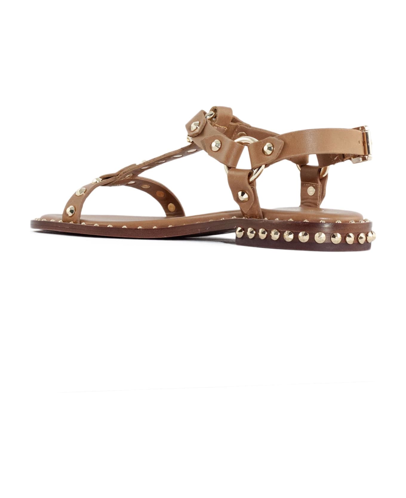 Ash Brown Leather Patsy Sandals - Brown