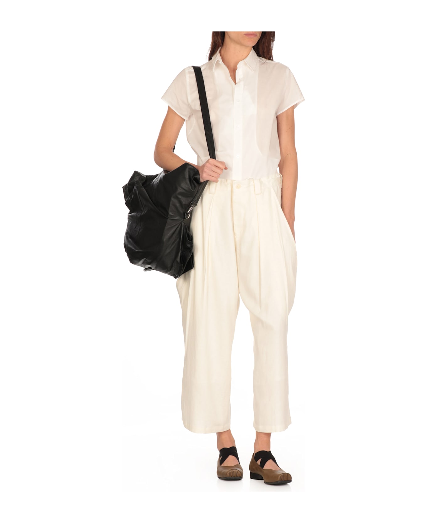 Y
s Linen Blend Pants - White
