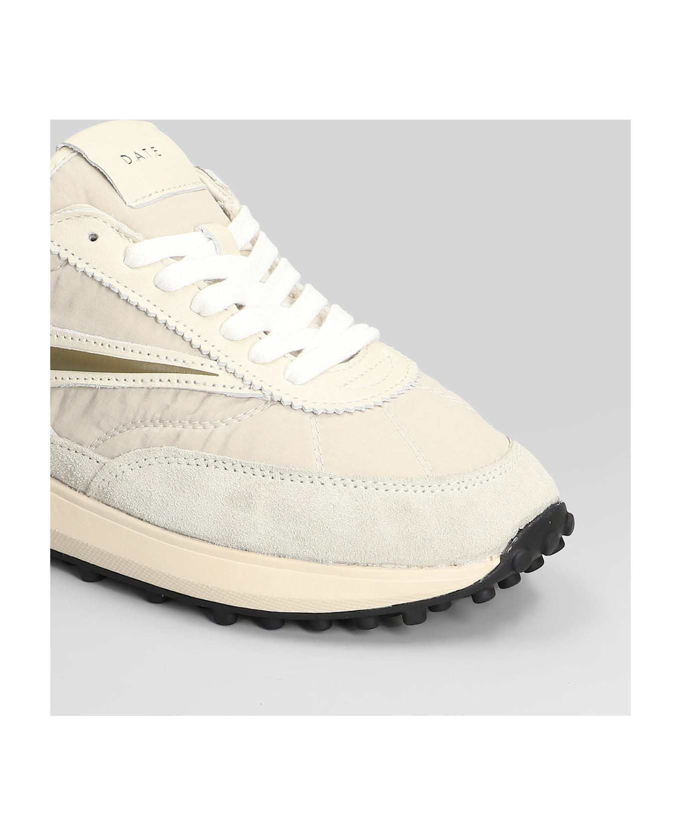D.A.T.E. Athleta Sneakers In Beige Suede And Fabric - beige
