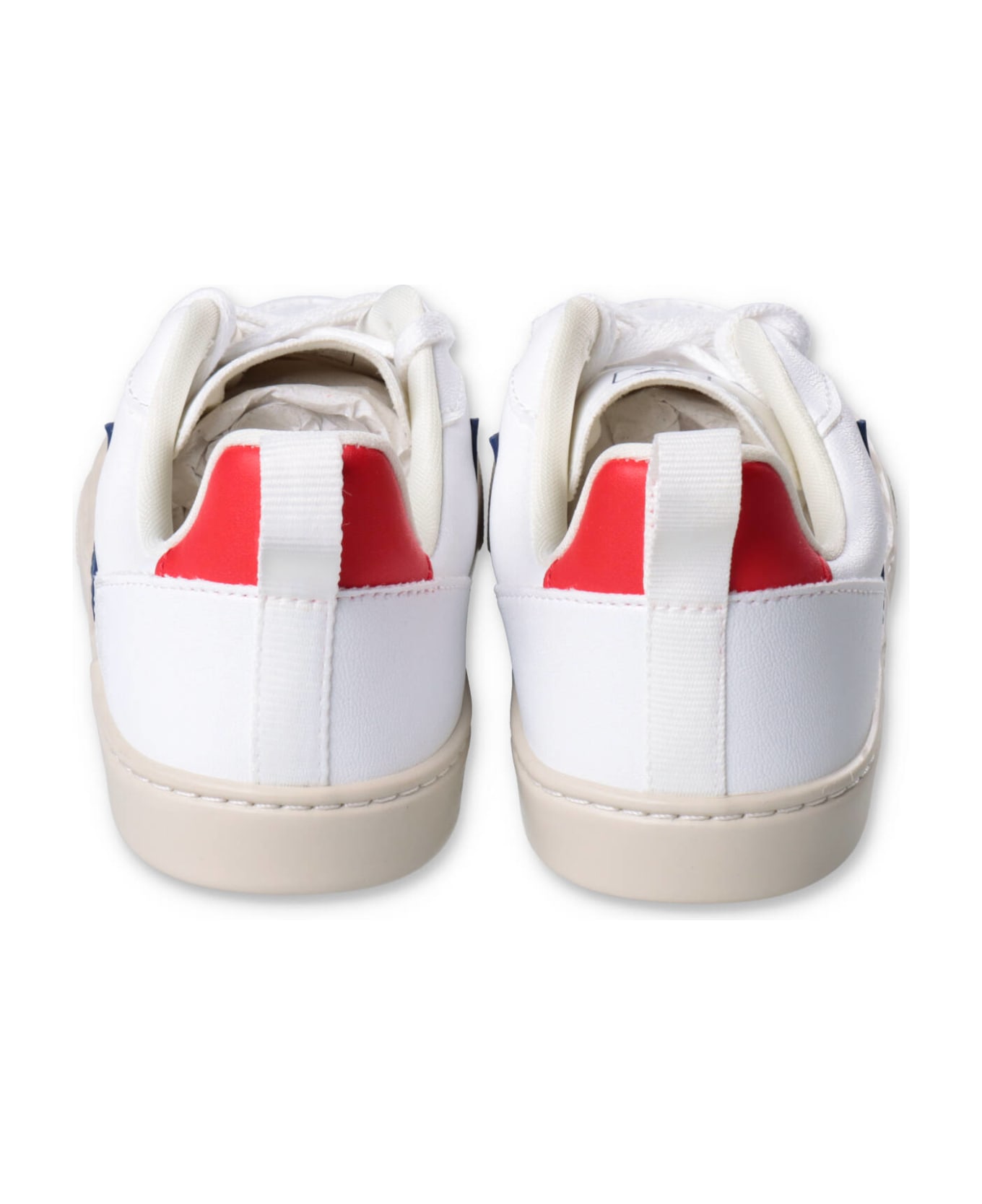 Veja Sneakers Bianche In Similpelle Con Lacci Bambino - Bianco