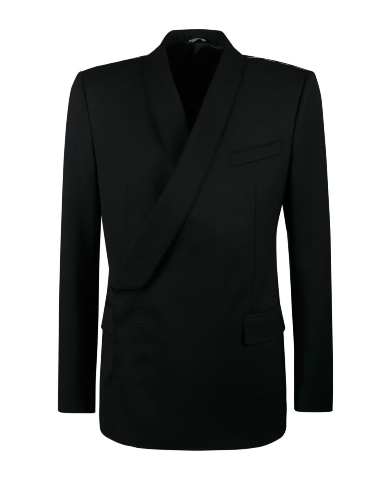 Dolce & Gabbana Regular Fit Button Sided Blazer - Black ブレザー
