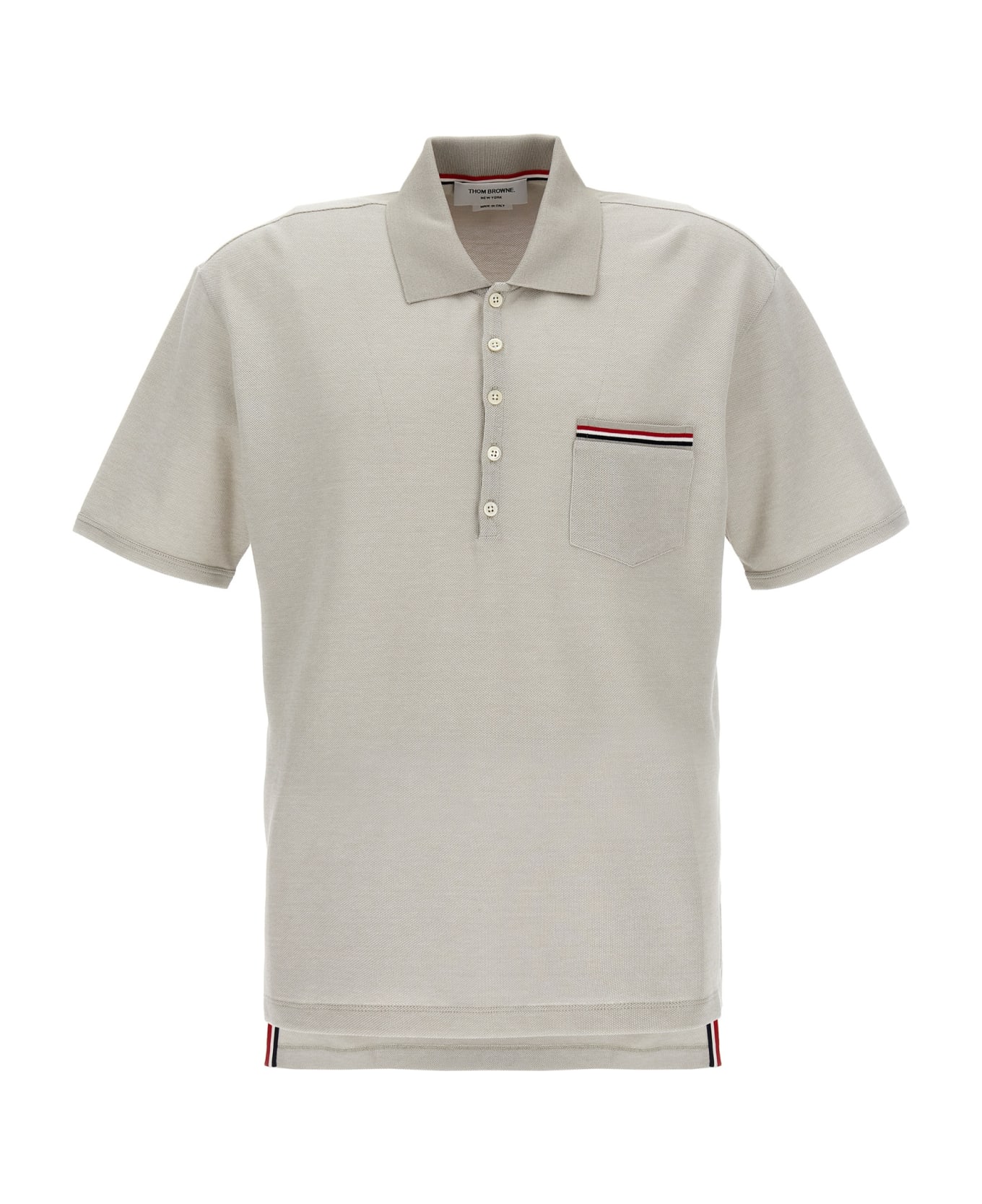 Thom Browne 'rwb' Polo Shirt - Gray
