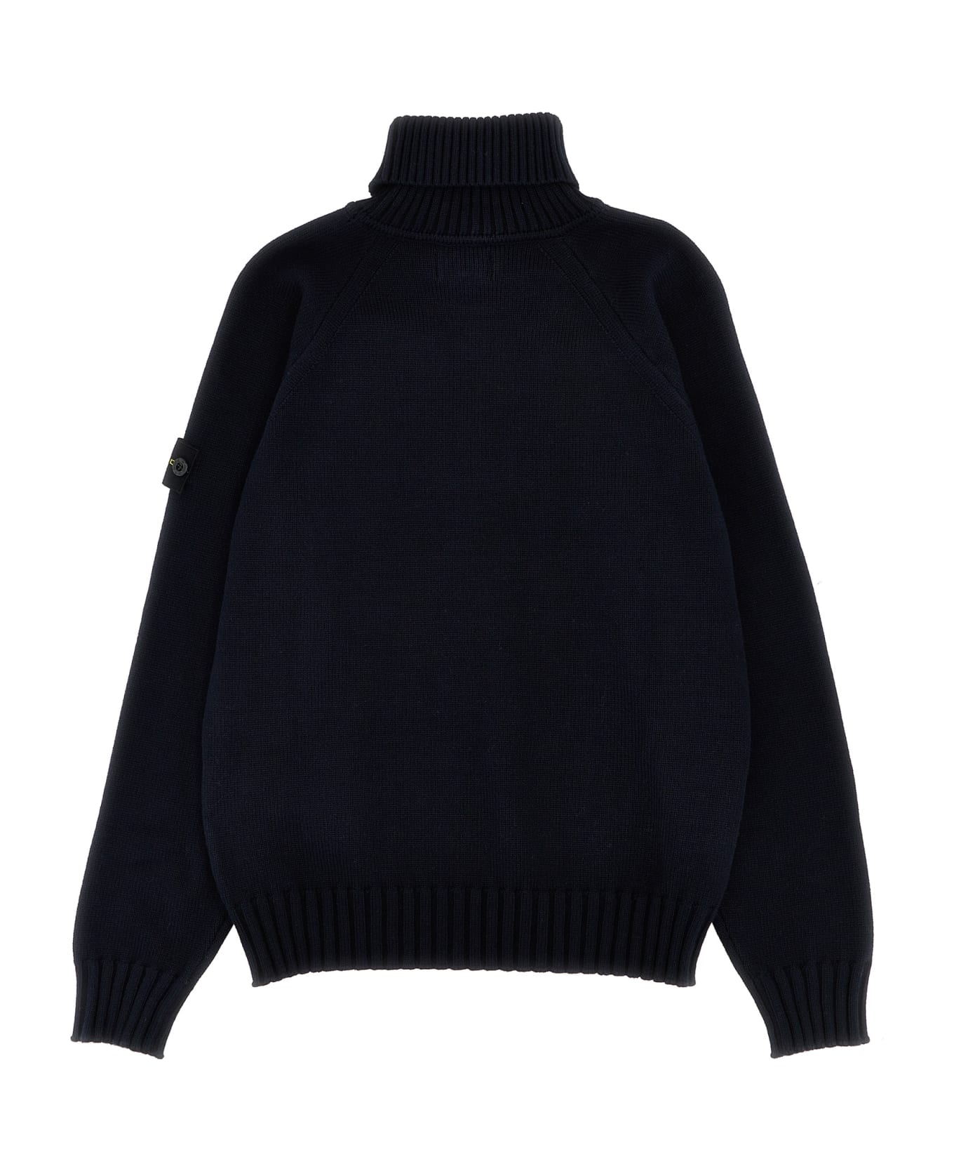 Stone Island Junior Logo Badge Sweater - Blue