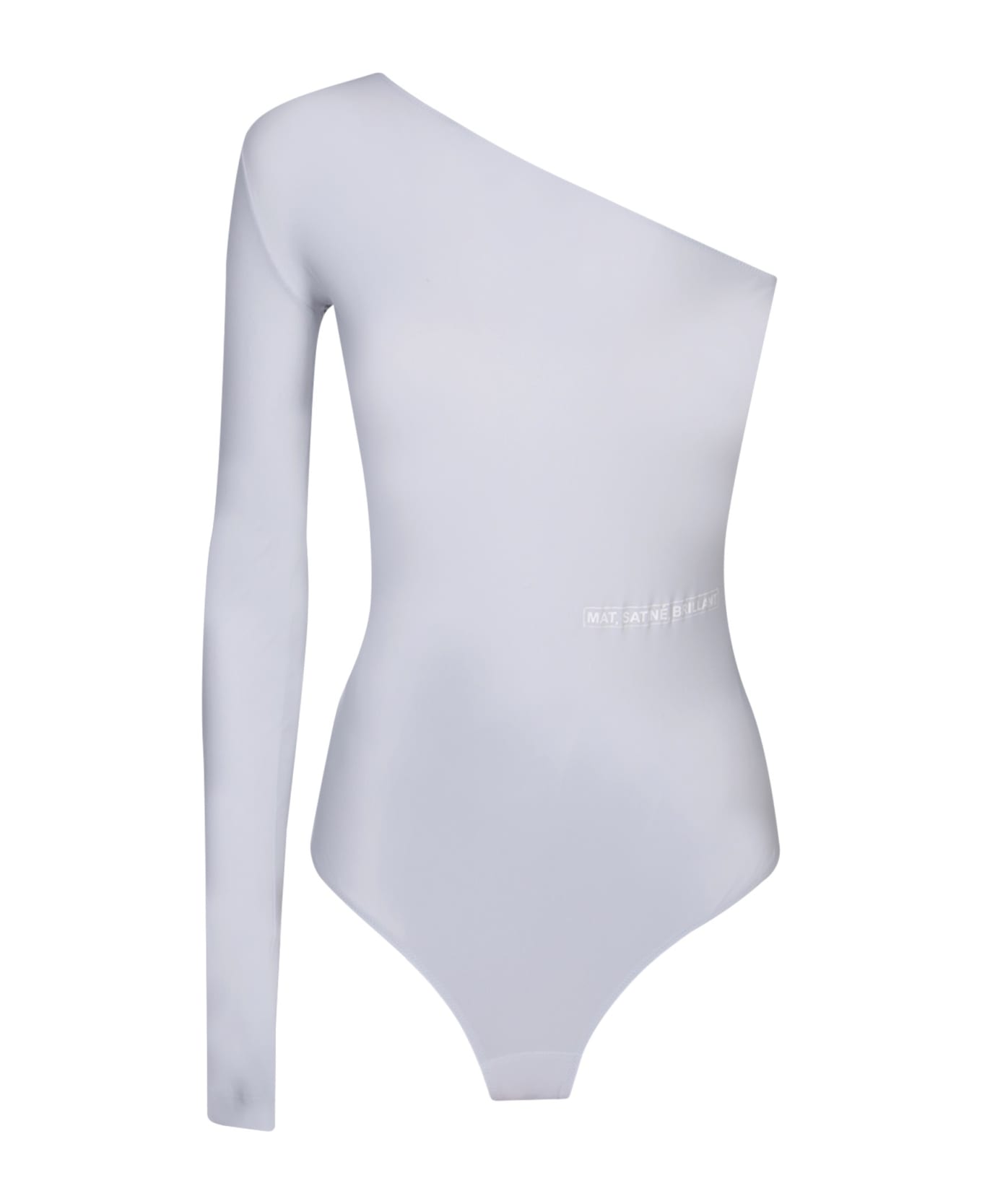 MM6 Maison Margiela One-shoulder Light Grey Bodysuit - Grey ボディスーツ
