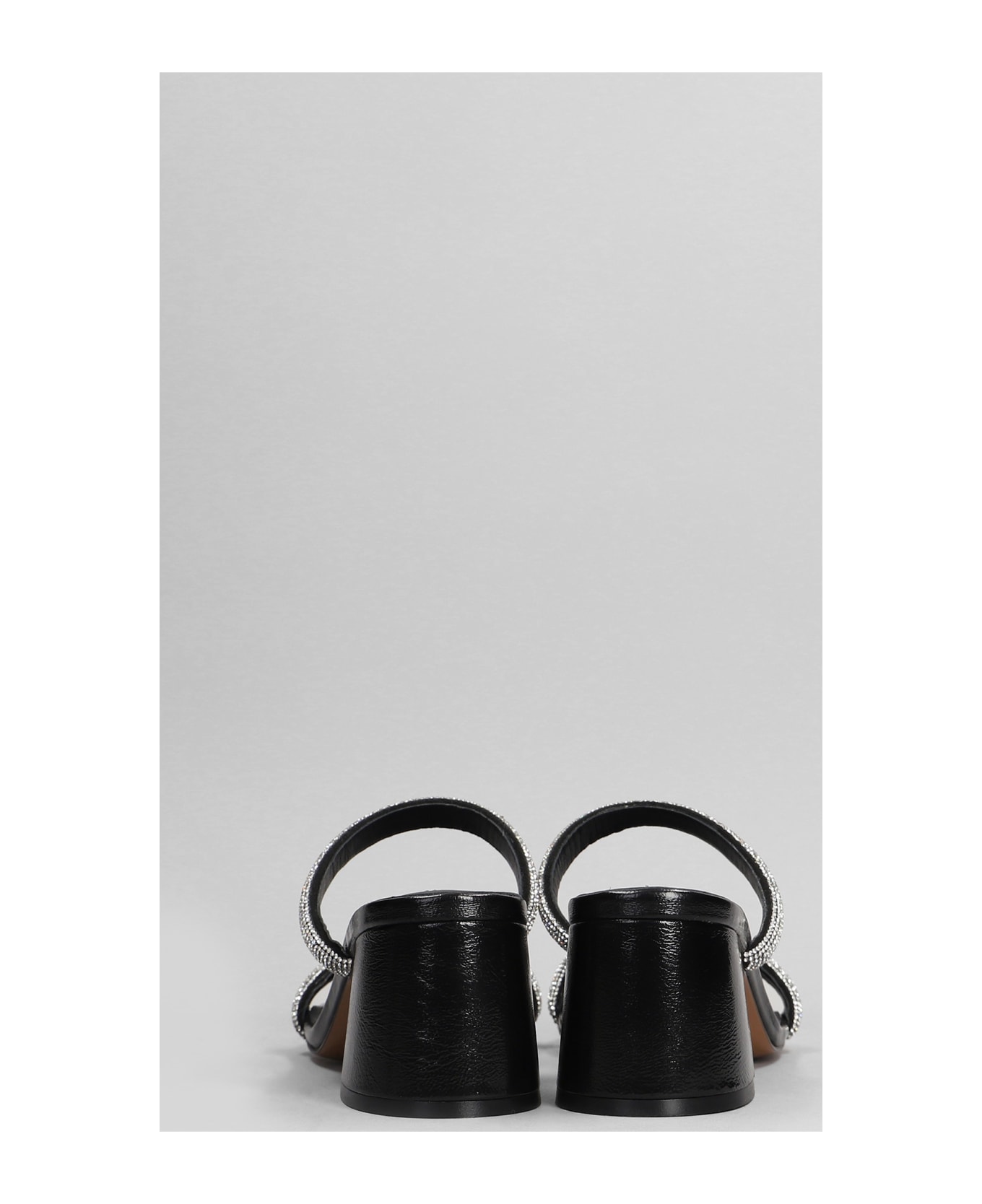 Bibi Lou Heater 60 Slipper-mule In Black Leather - black