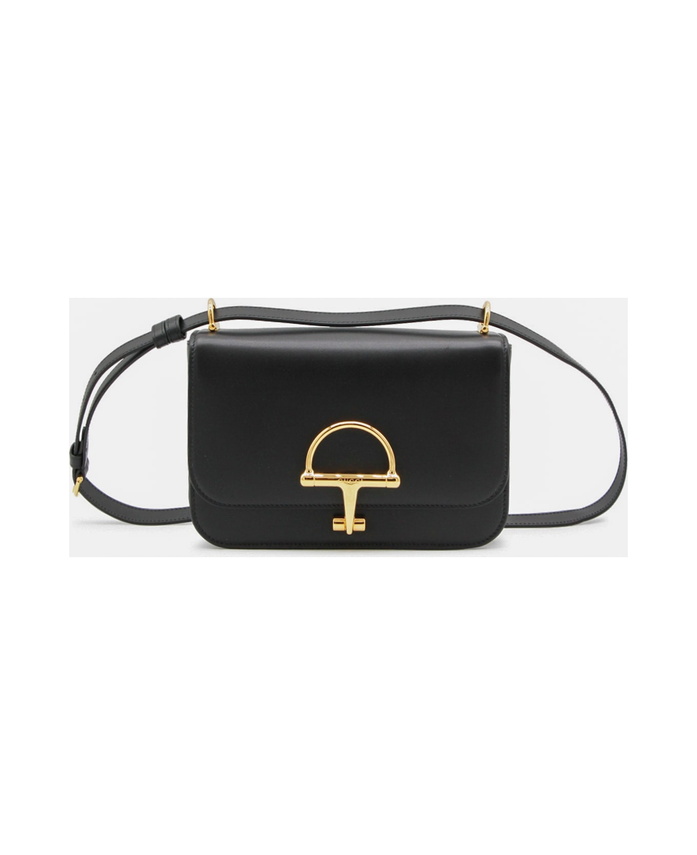 Gucci Black Leather Siena Crossbody Bag - BLACK