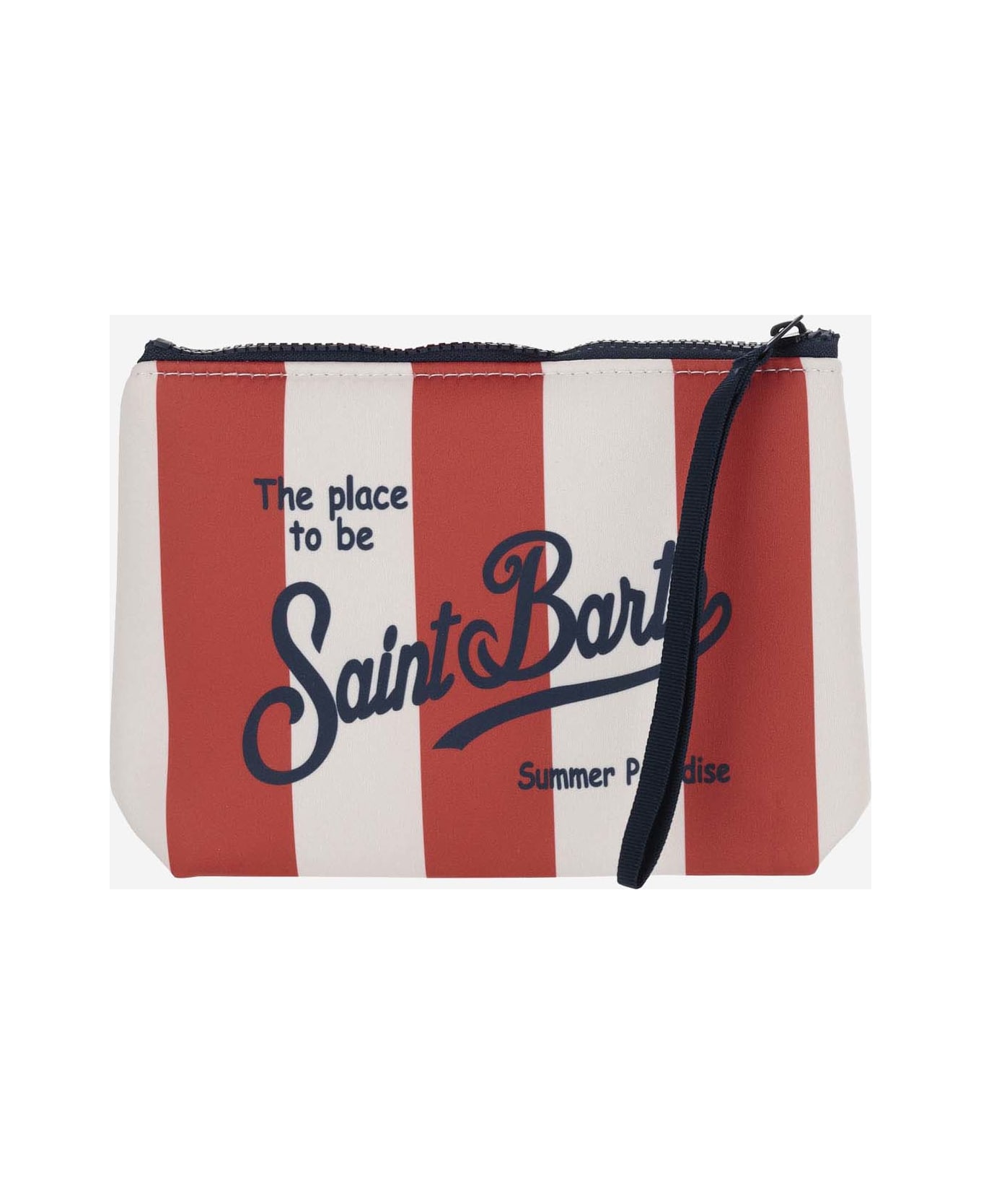 MC2 Saint Barth Scuba Clutch Bag With Striped Pattern - Red