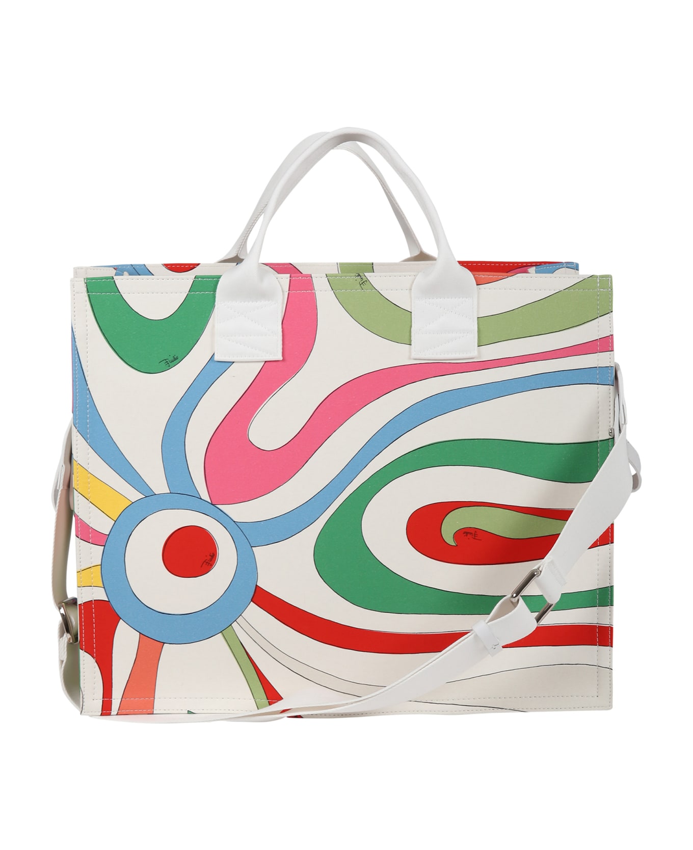 Pucci Multicolor Changing Bag For Baby Kids With Logo - Multicolor
