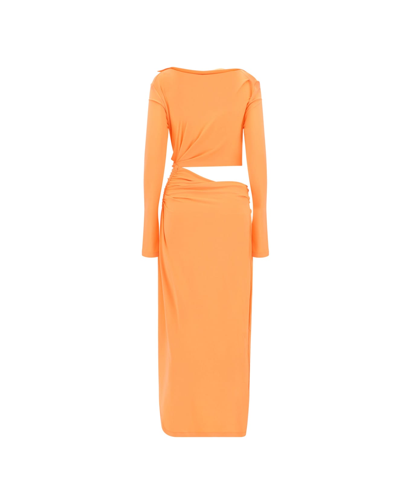 Off-White Vi-crepe Dress - Orange