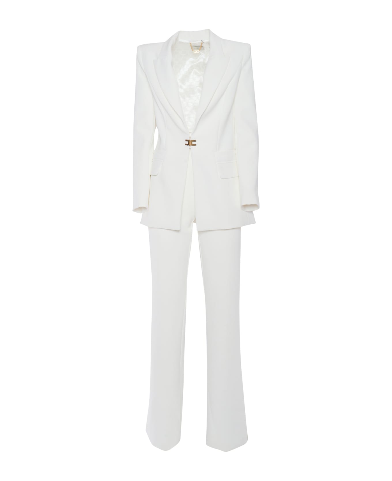 Elisabetta Franchi Jacket+trousers - WHITE