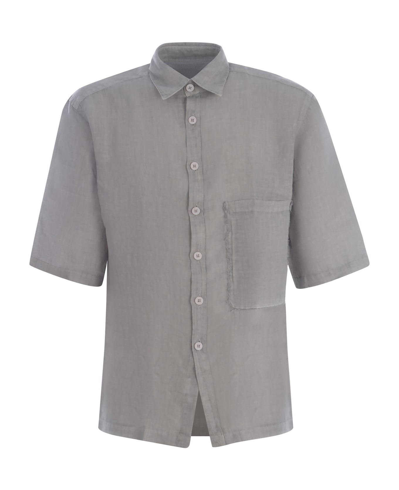 costumein Shirt Costumein "stefano" Made Of Linen - Grigio chiaro