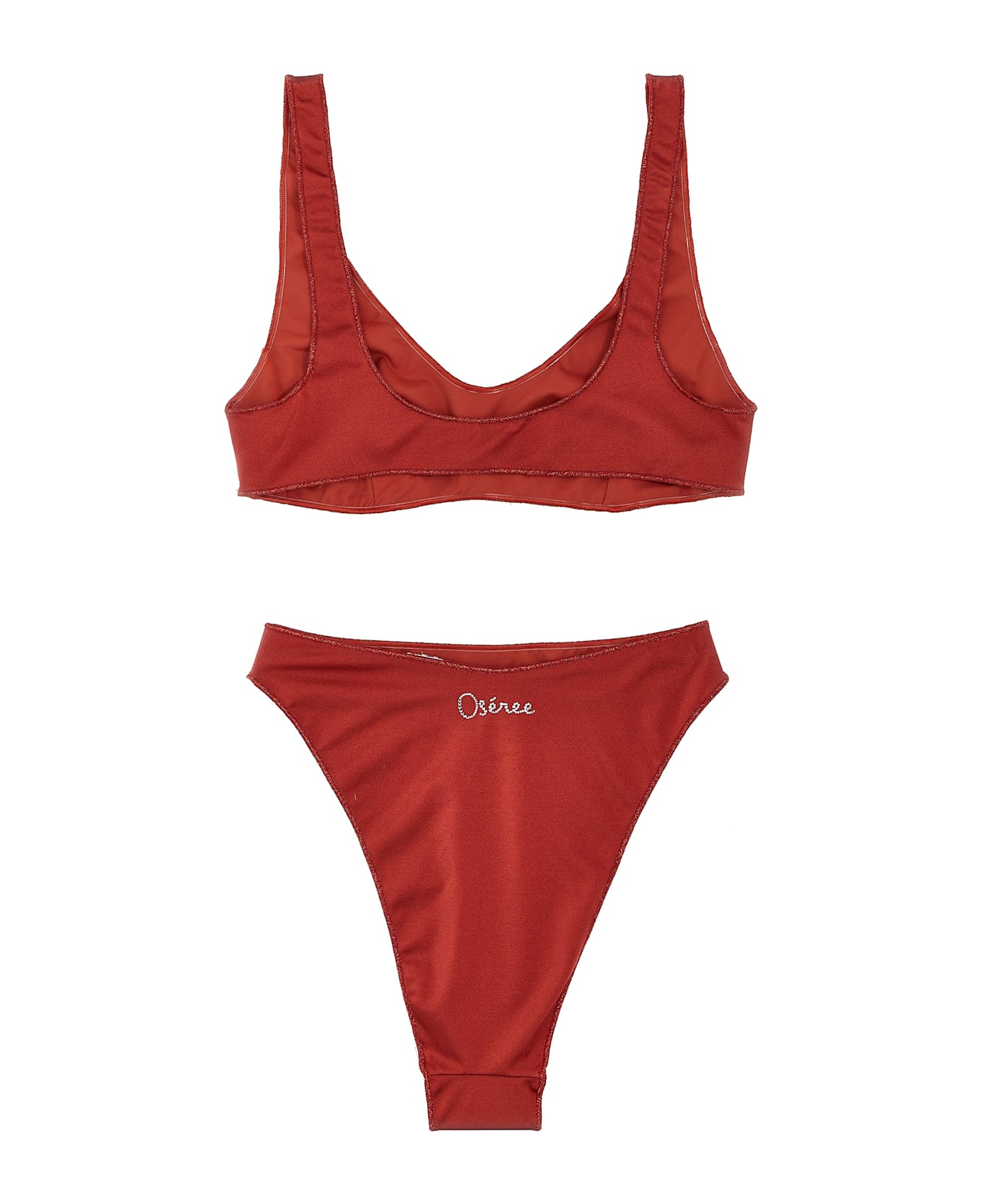 Oseree 
sporty Bra 90s Bottom
 Bikini - Red