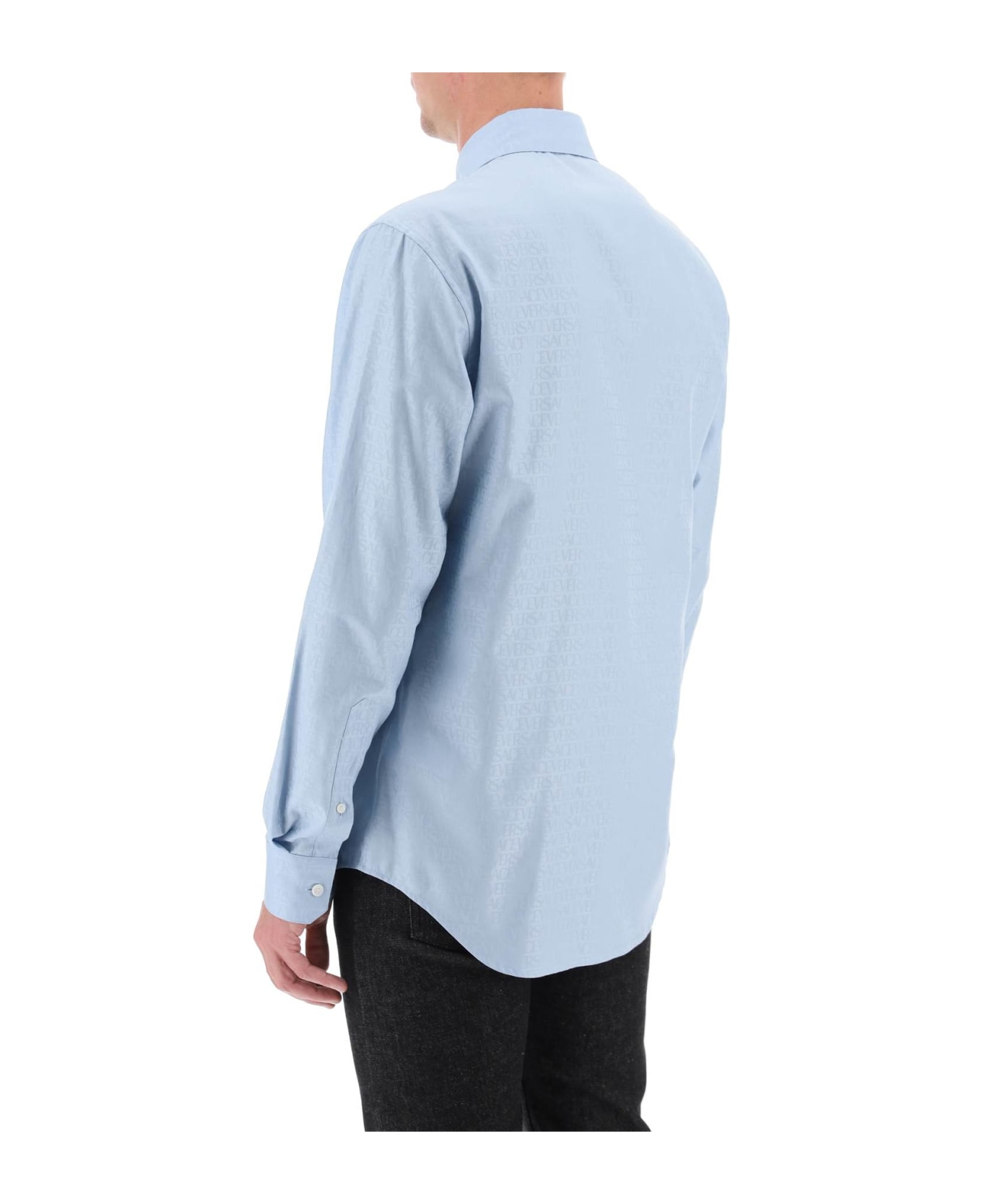 Versace Allover Shirt - Light Blue