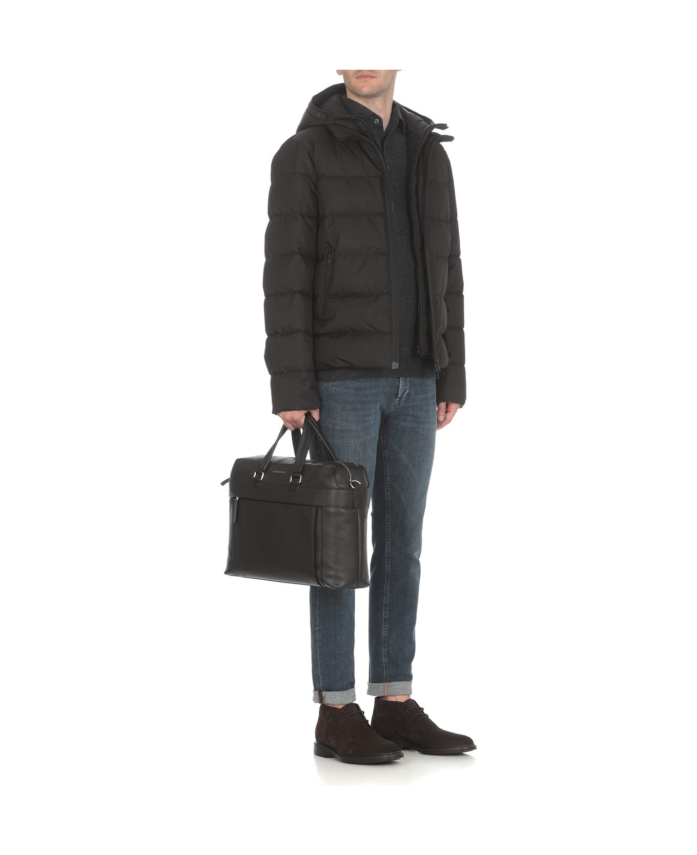 Fay Double Front Down Jacket - Nero