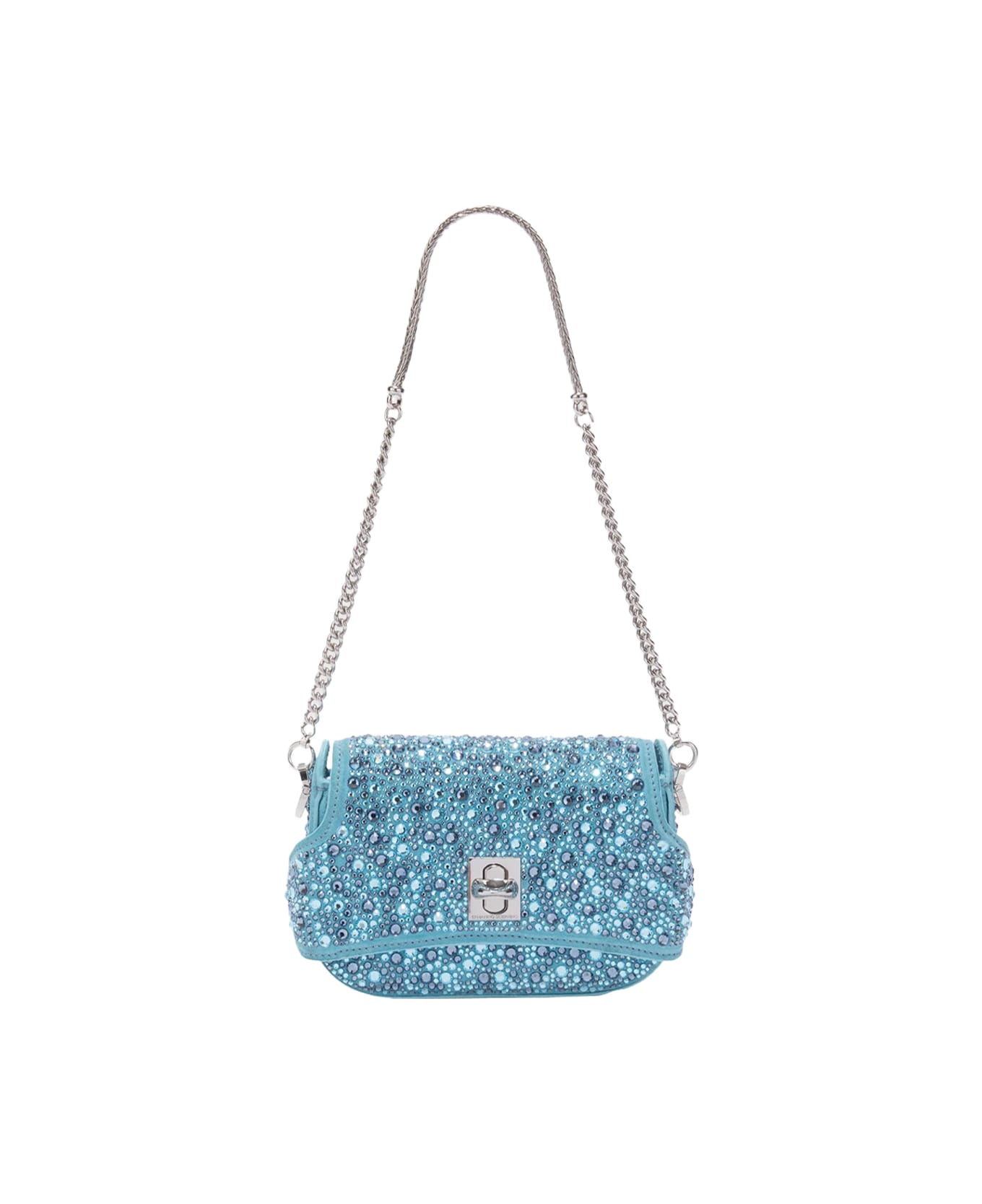 Ermanno Scervino Light Blue Audrey Bag With Crystals - Blue ショルダーバッグ