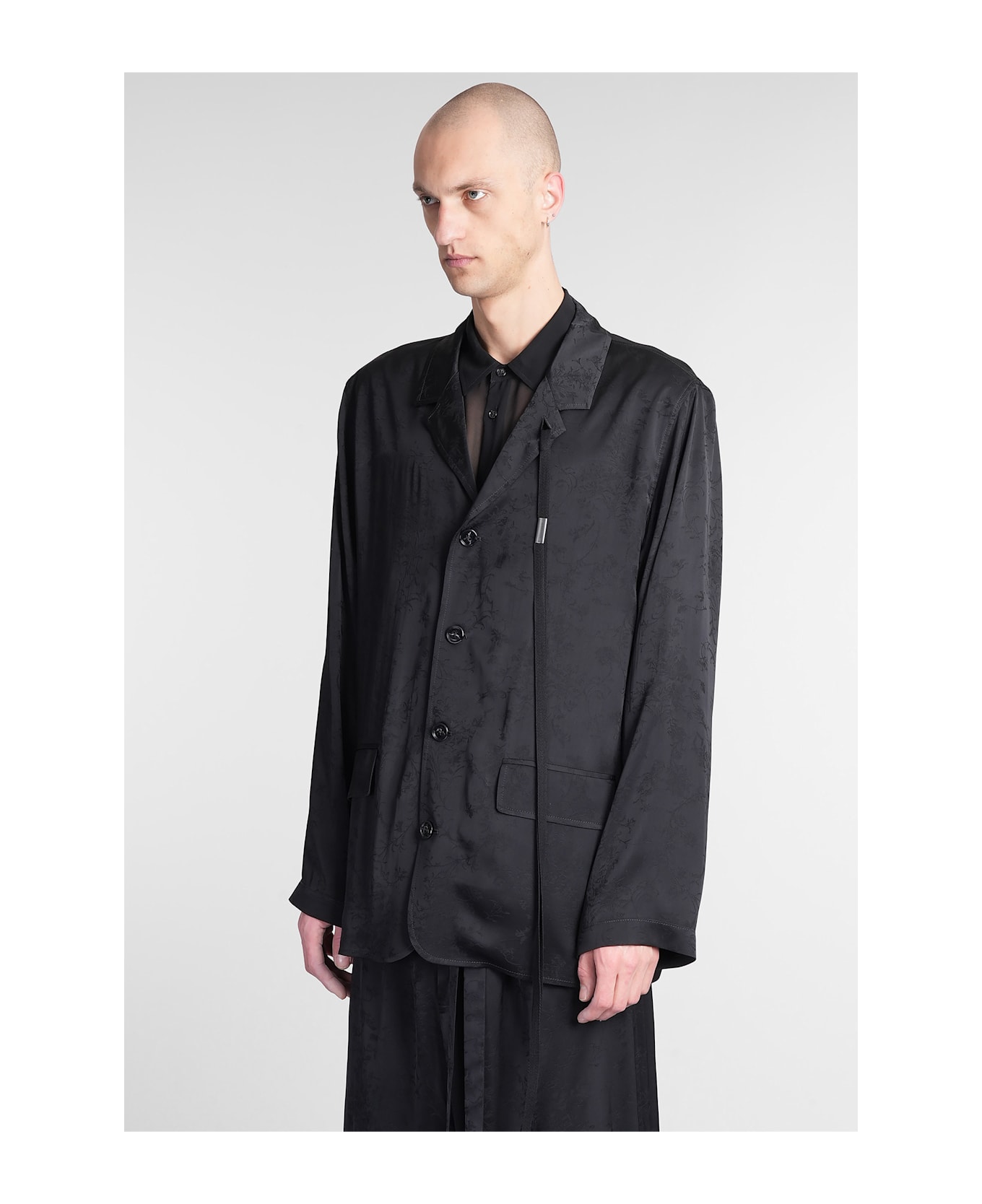 Ann Demeulemeester Nilas Blazer In Black Viscose - black