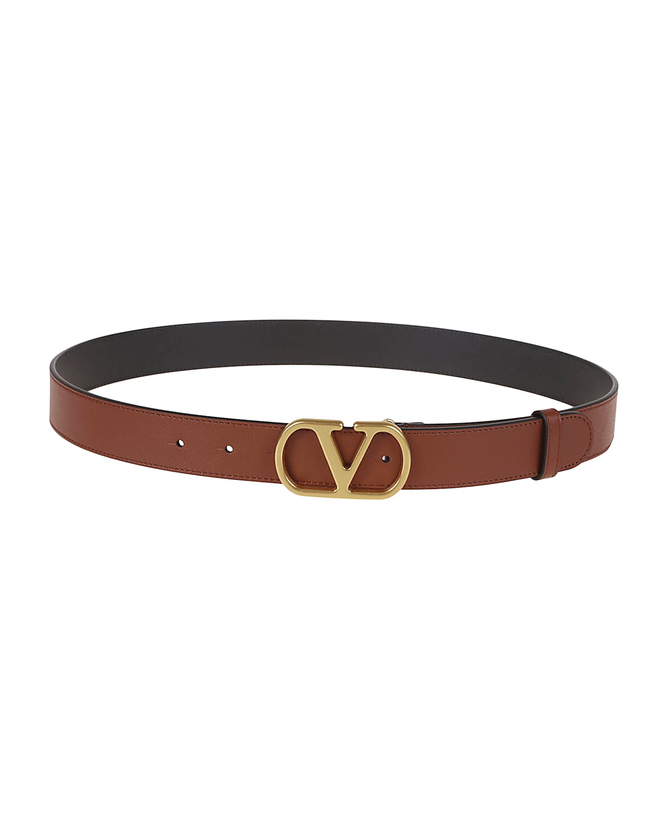 Valentino Garavani Belt H. 30 Vlogo Signature - Deep Caramel