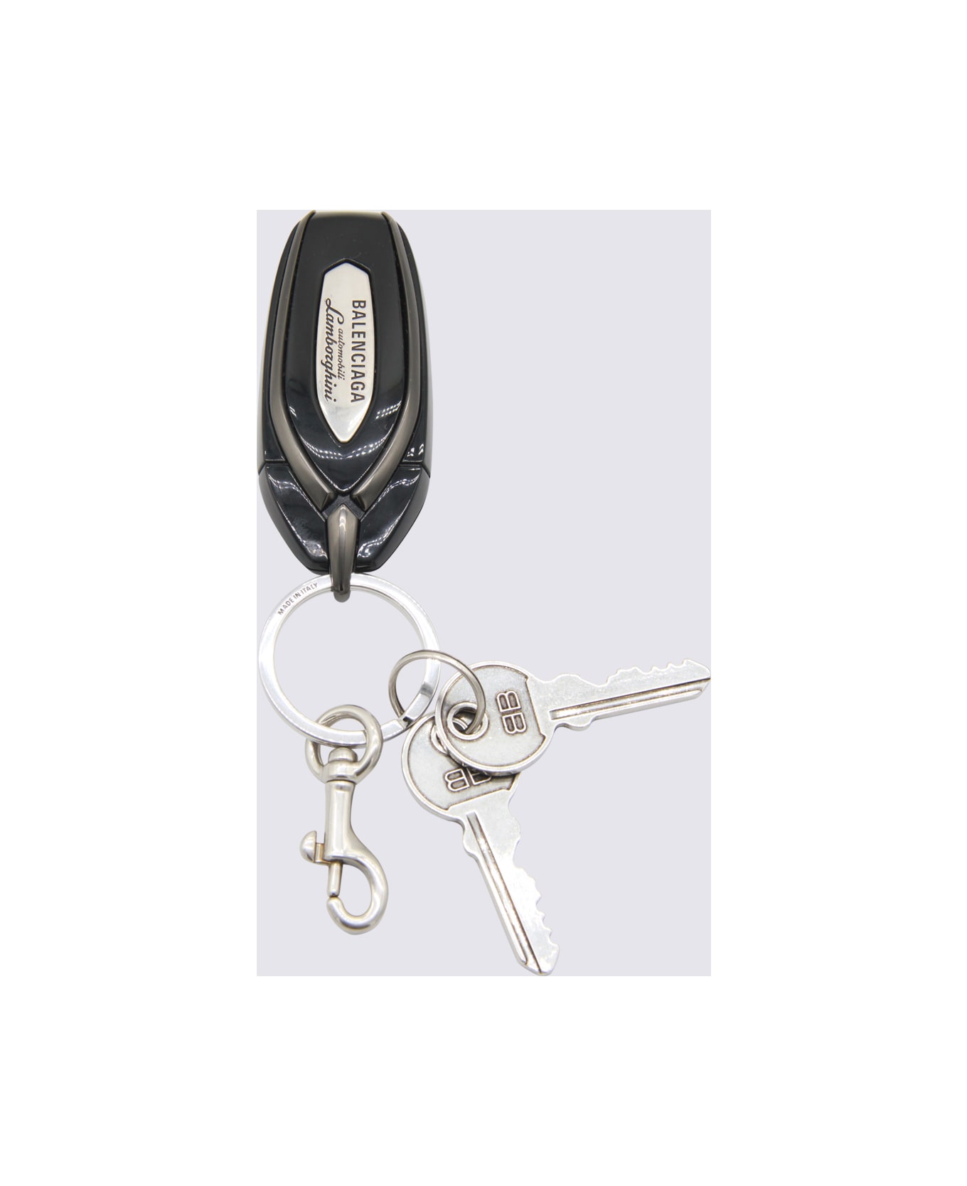 Balenciaga Silver Metal Lamborghini Key Ring - Silver
