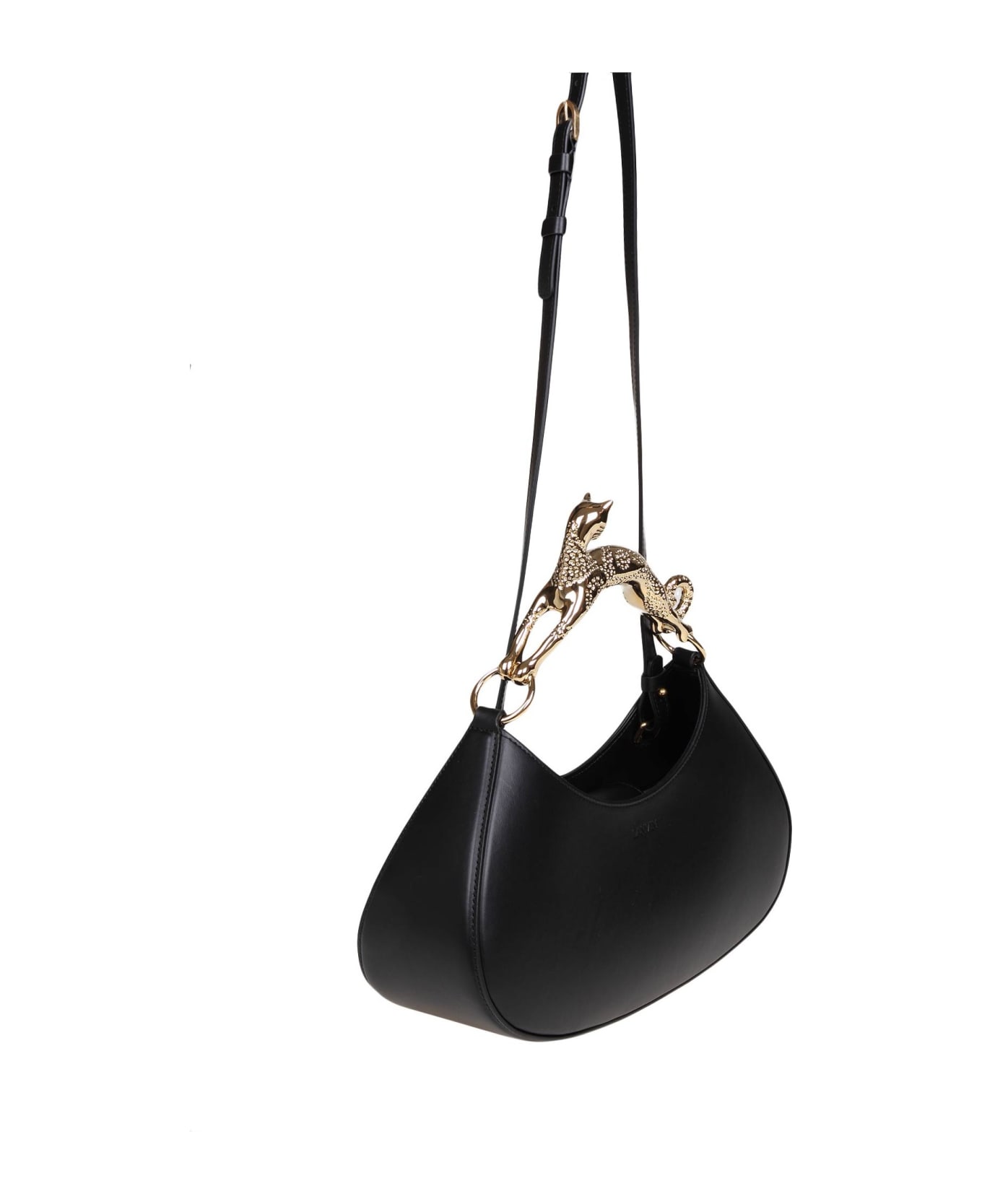 Lanvin Hobo Cat Bag In Black Leather - Black