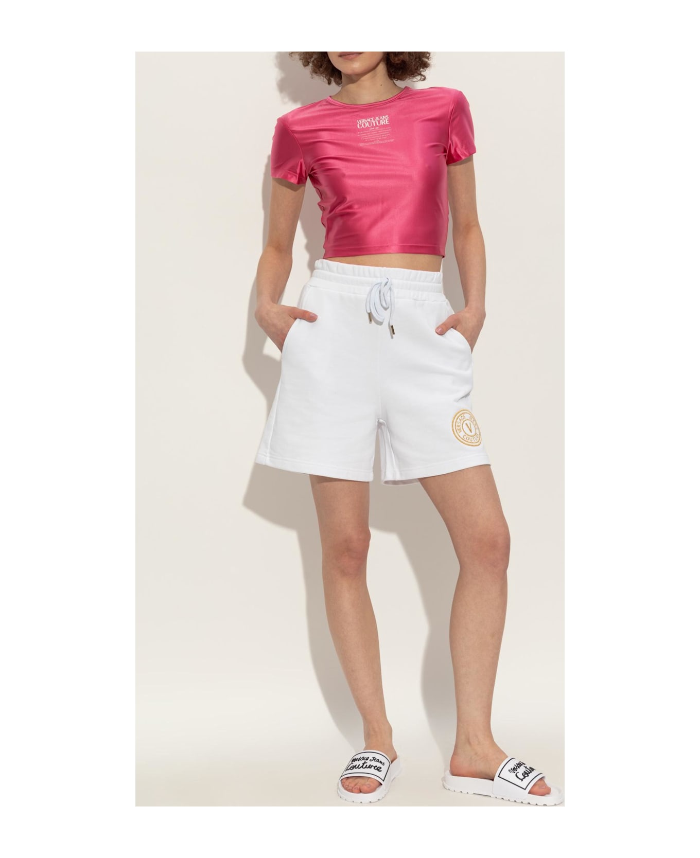 Versace Jeans Couture Pool Slides - White