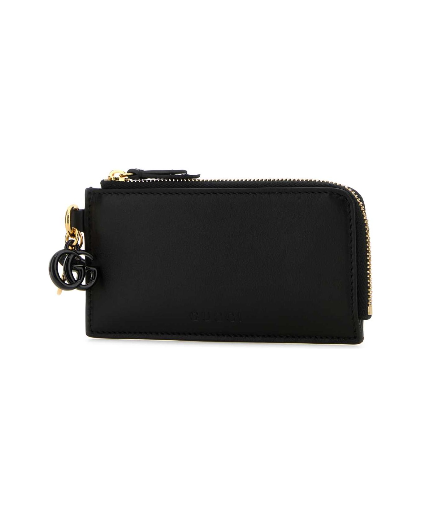 Gucci Black Leather Card Holder - NERO