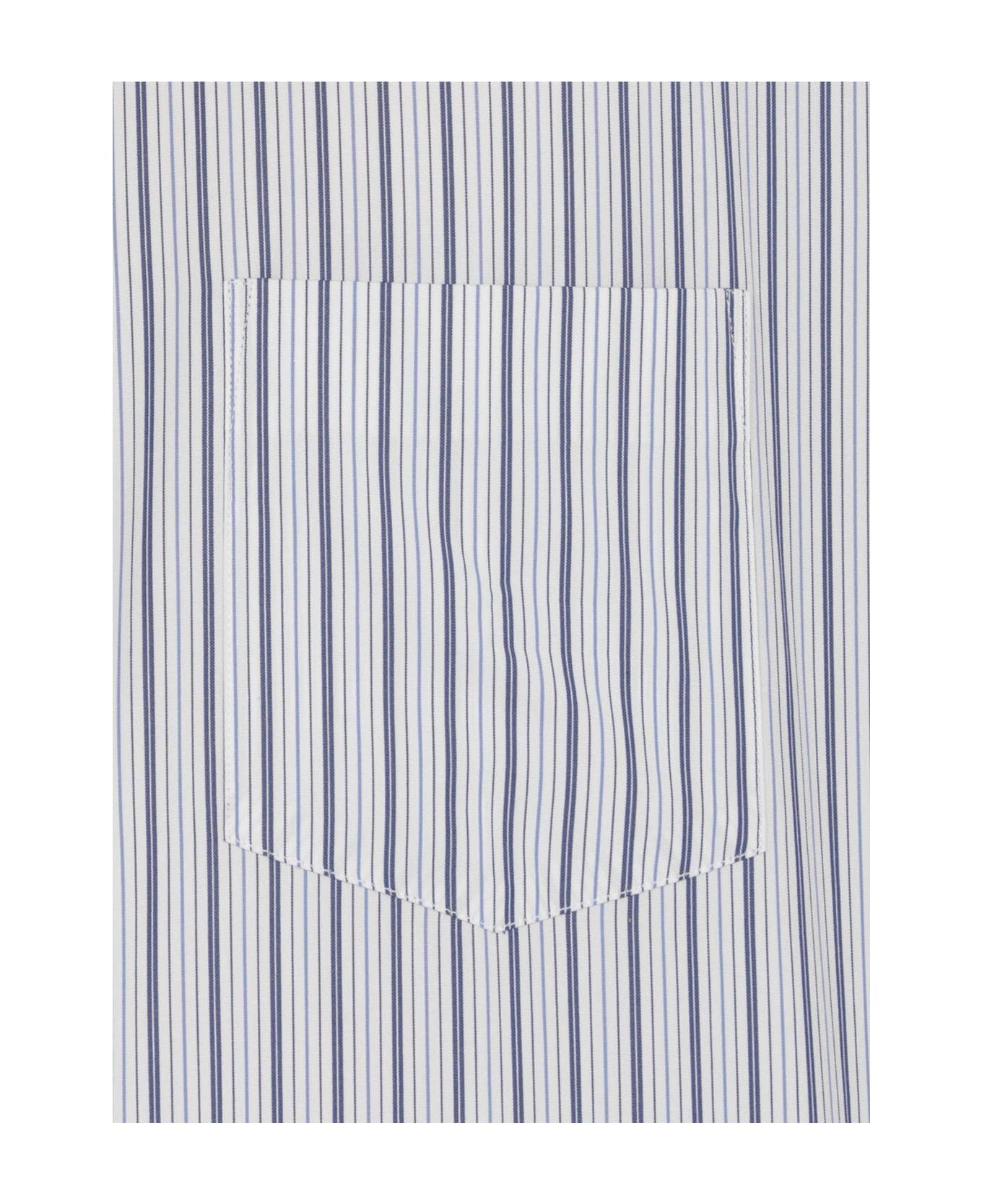 Comme des Garçons Striped Collared Button-up Shirt - MultiColour