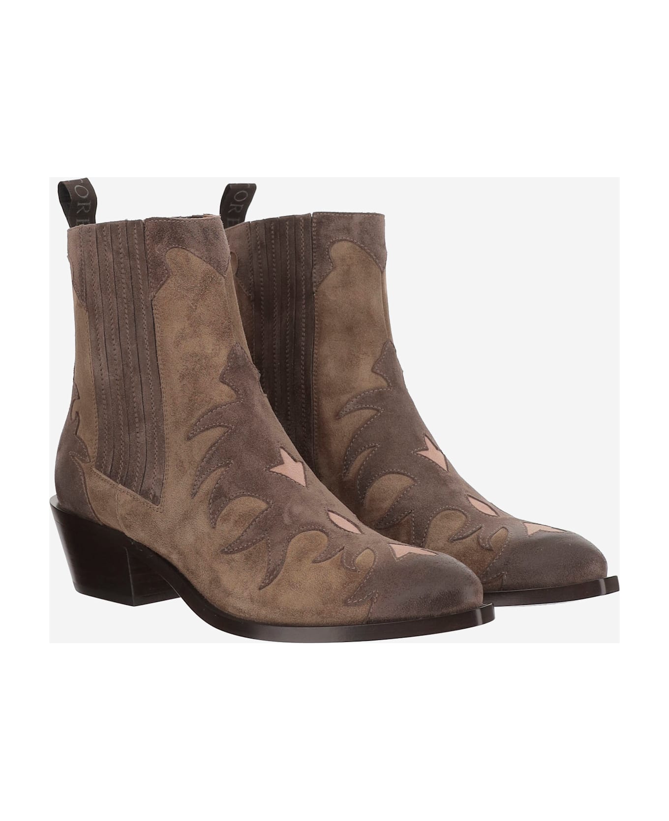 Sartore Suede Ankle Boots - Brown