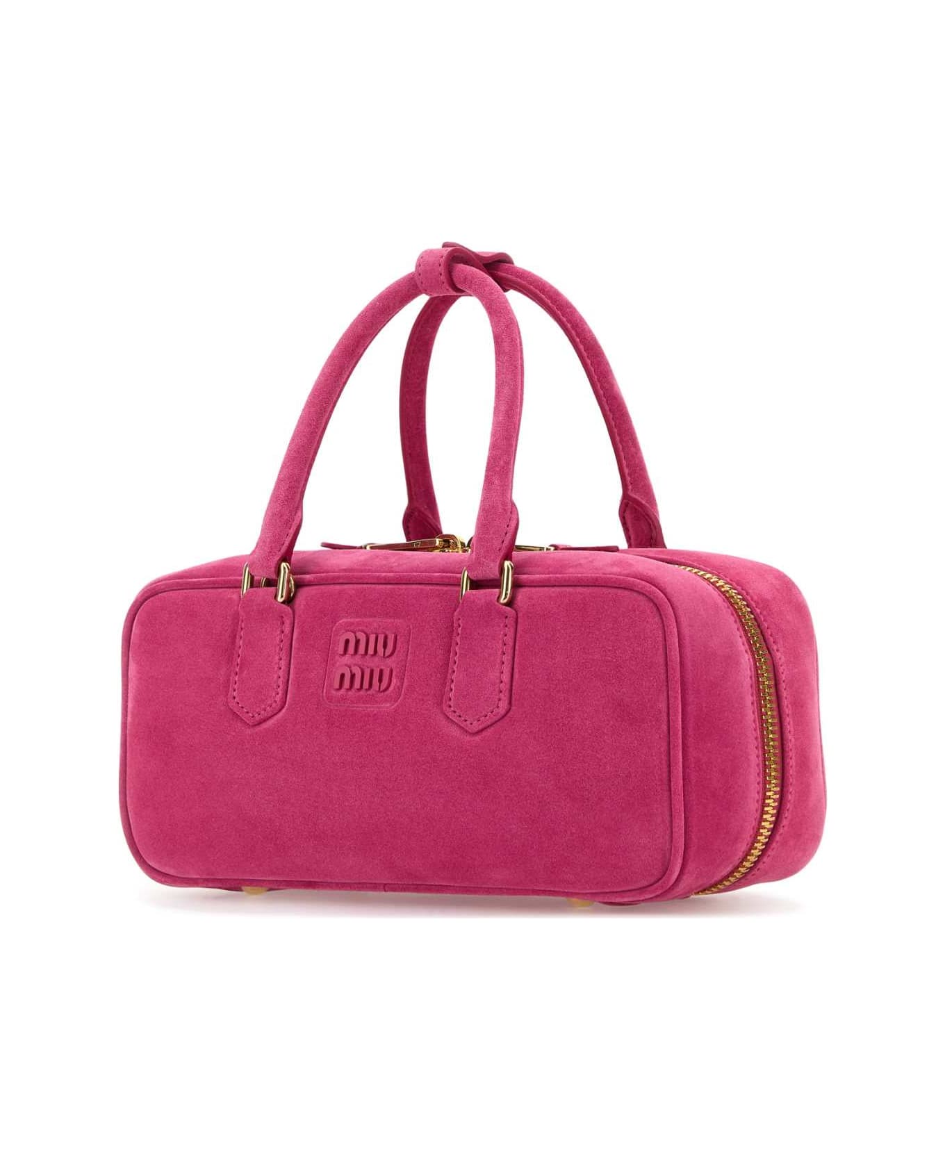 Miu Miu Fuchsia Suede Arcadie Handbag - FUXIA