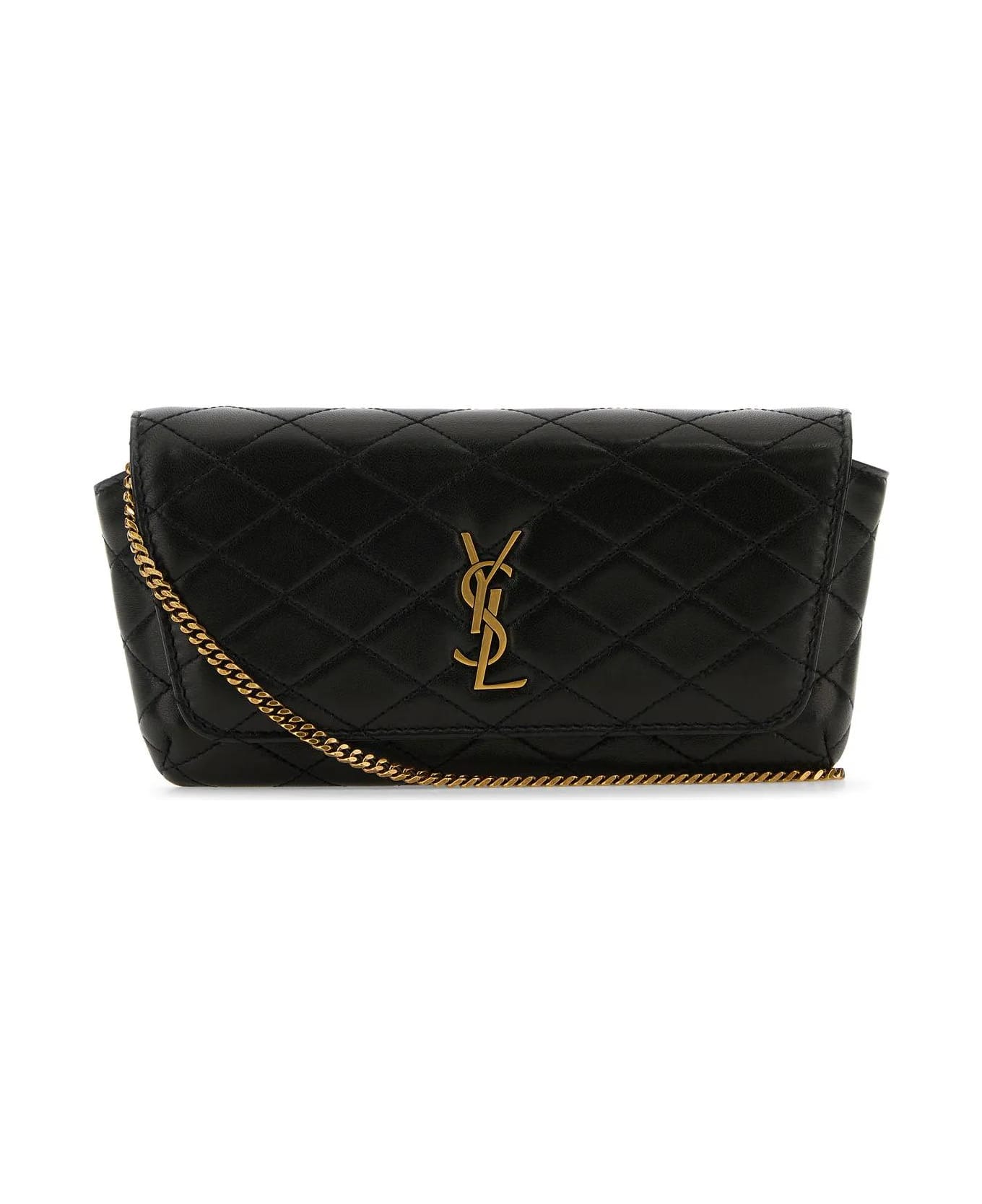 Saint Laurent Black Nappa Leather Gaby Phone Case - Black 財布