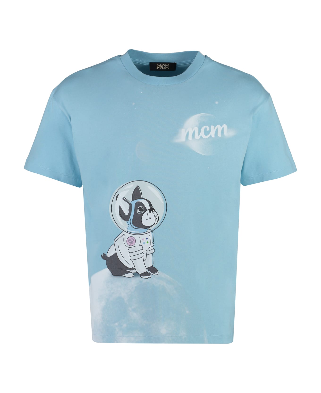 MCM Printed Cotton T-shirt - Light Blue シャツ