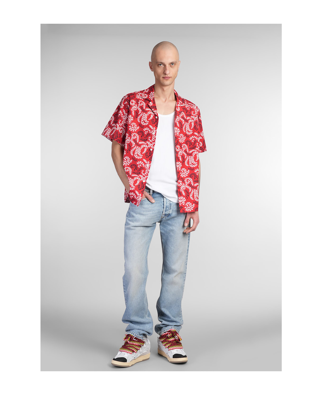 Lanvin Shirt In Red Cotton - red
