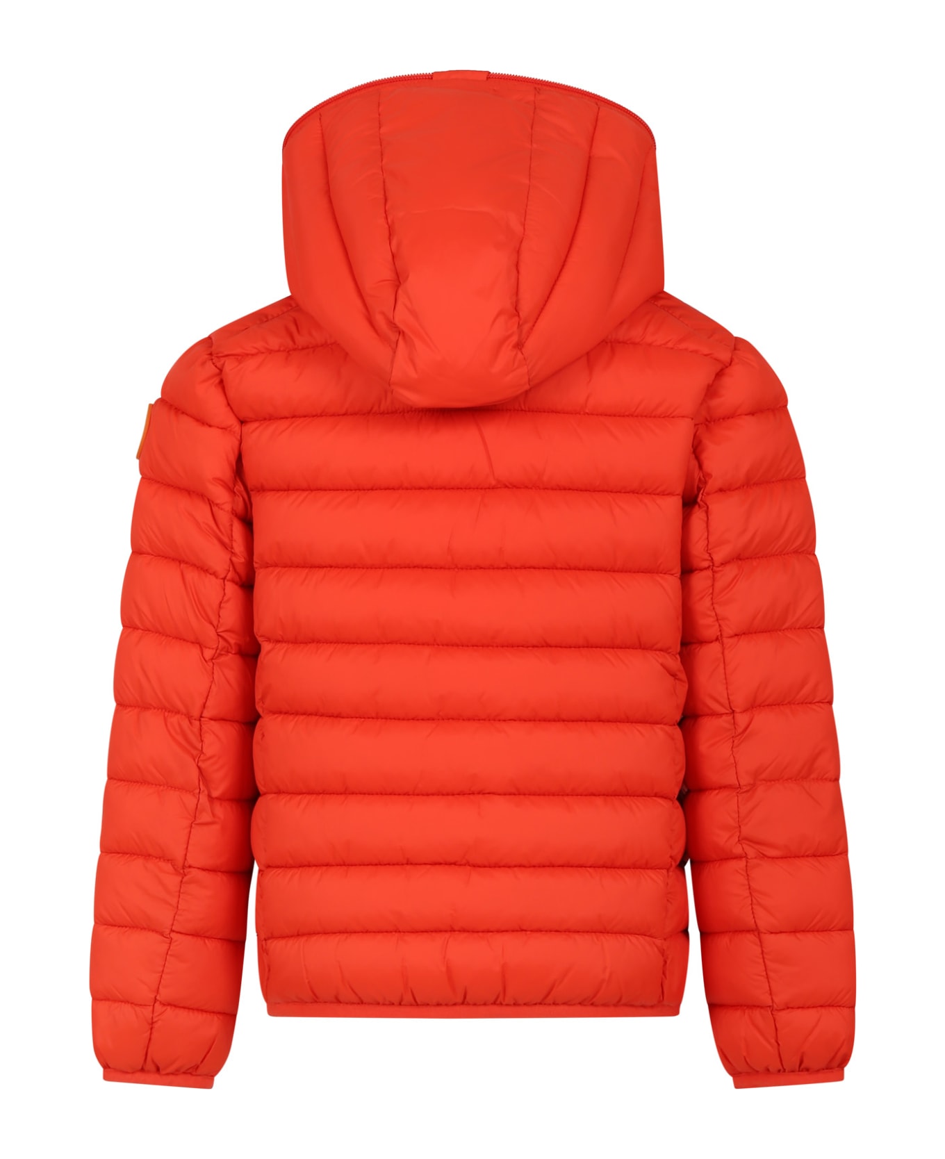 Save the Duck Red Dony Down Jacket For Boy With Logo - Red コート＆ジャケット