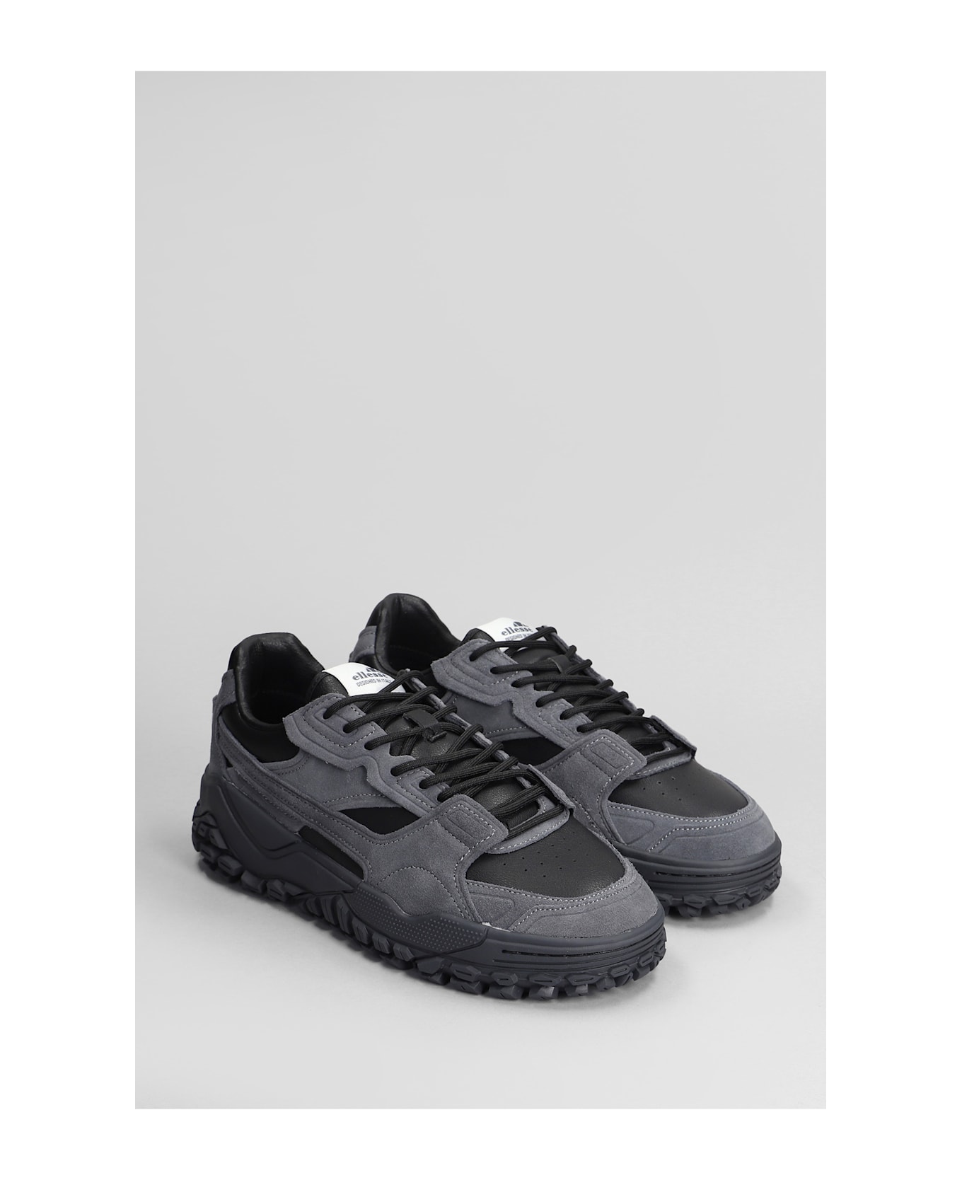 ellesse Lsr Luxe 001 Sneakers In Black Suede And Leather - black