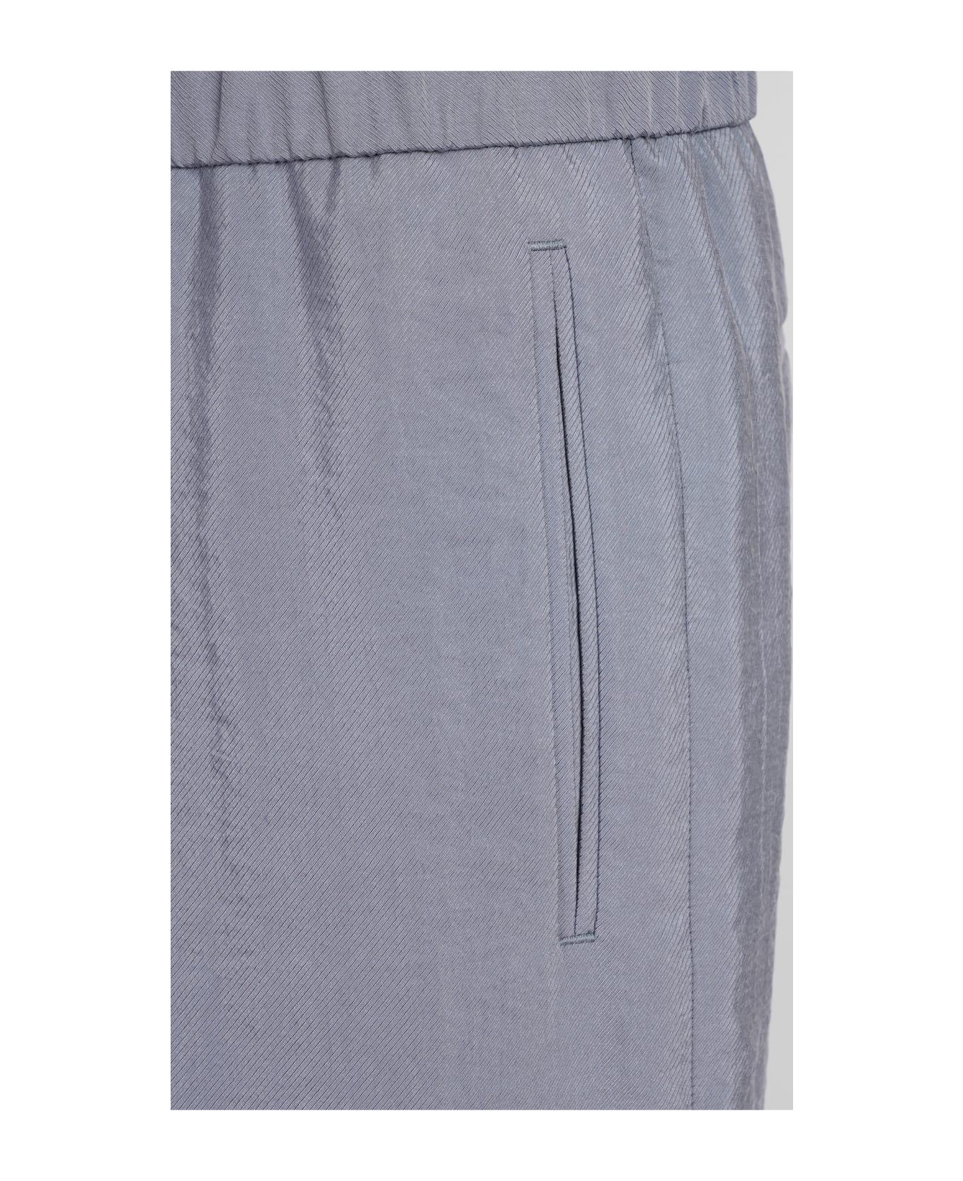 Giorgio Armani Pants In Grey Silk - grey ボトムス