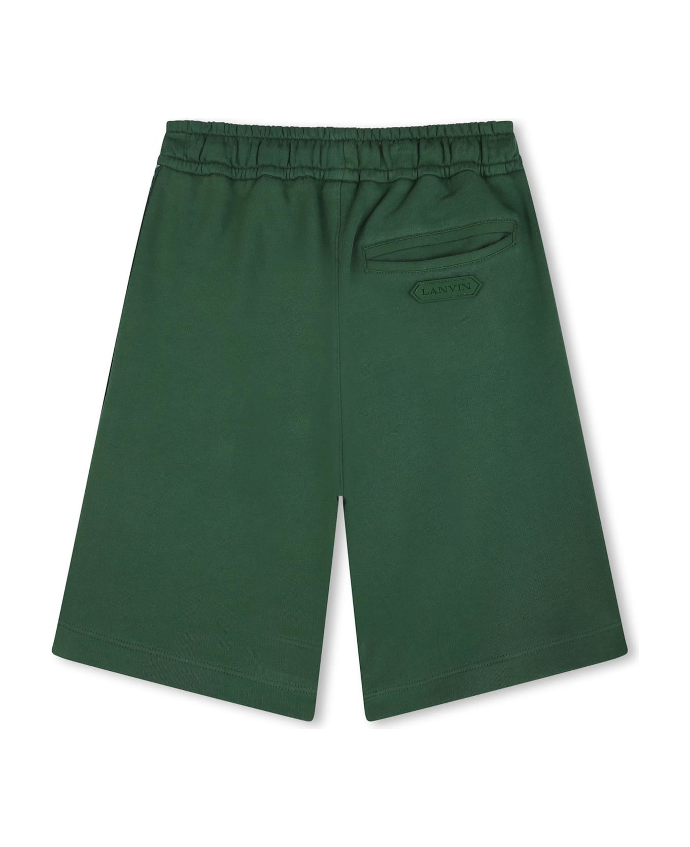 Lanvin Bermuda Shorts With Logo - Green