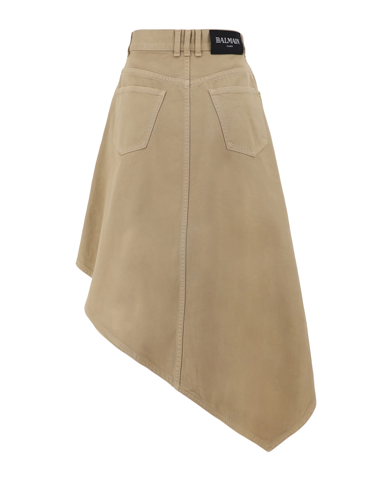 Balmain Beige Cotton Skirt - Beige