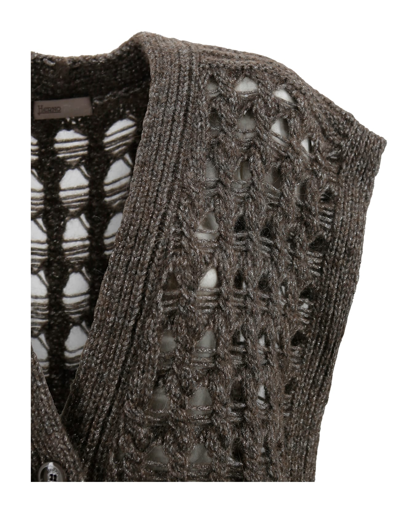 Herno Sleeveless Cardigan - Fondente