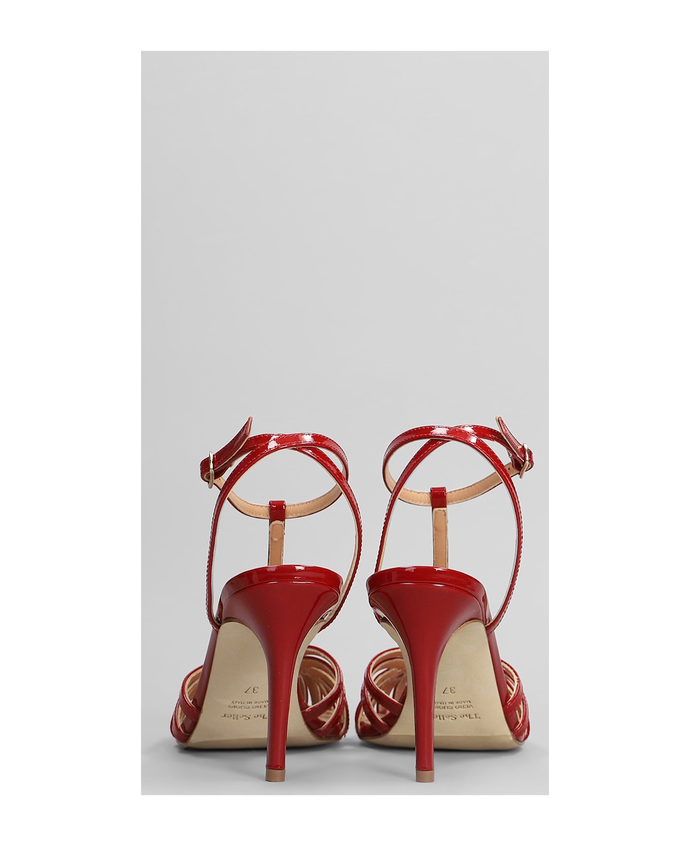 The Seller Sandals In Red Patent Leather - red